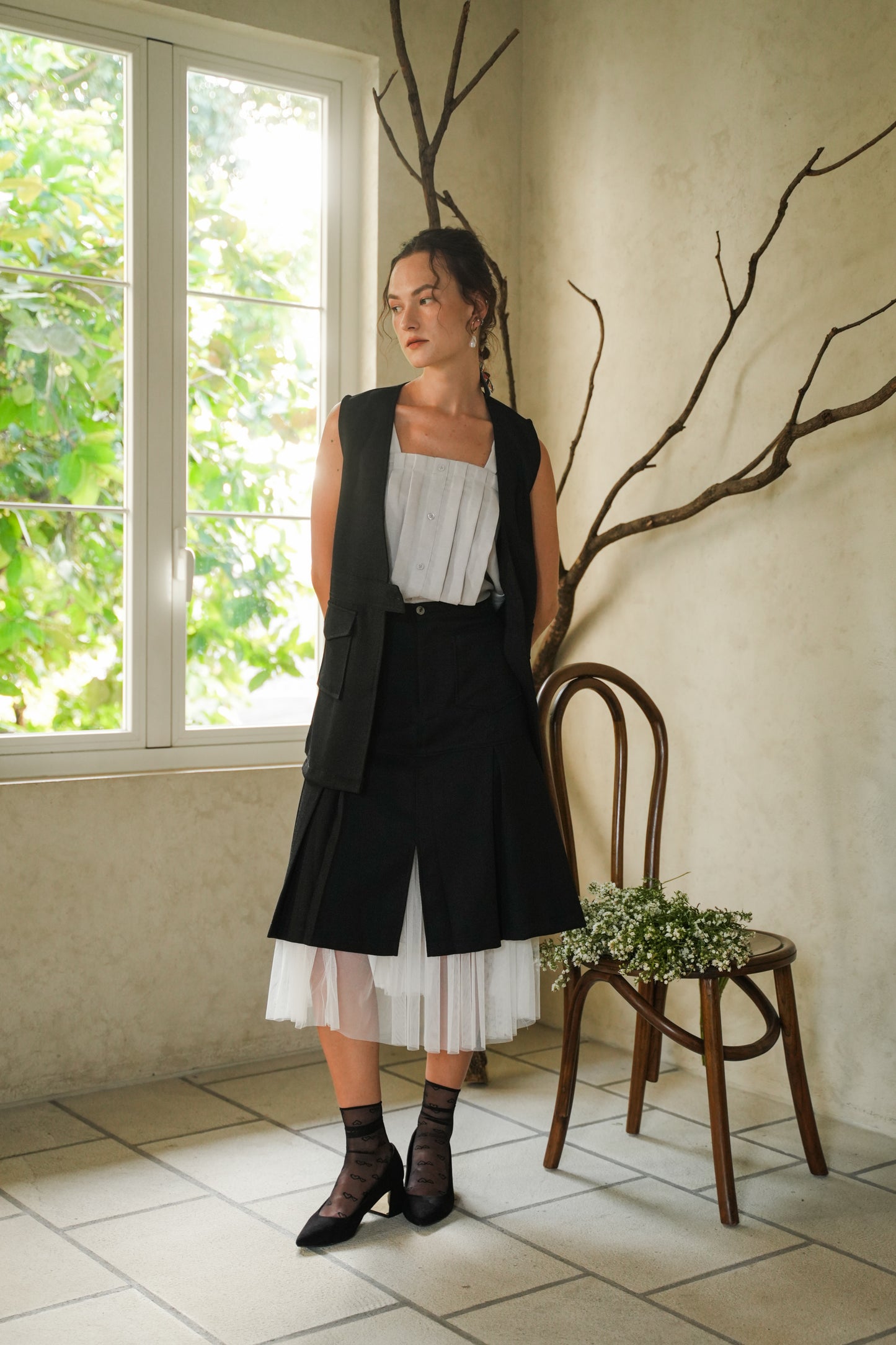 BREE TOP IN DEEP BLACK