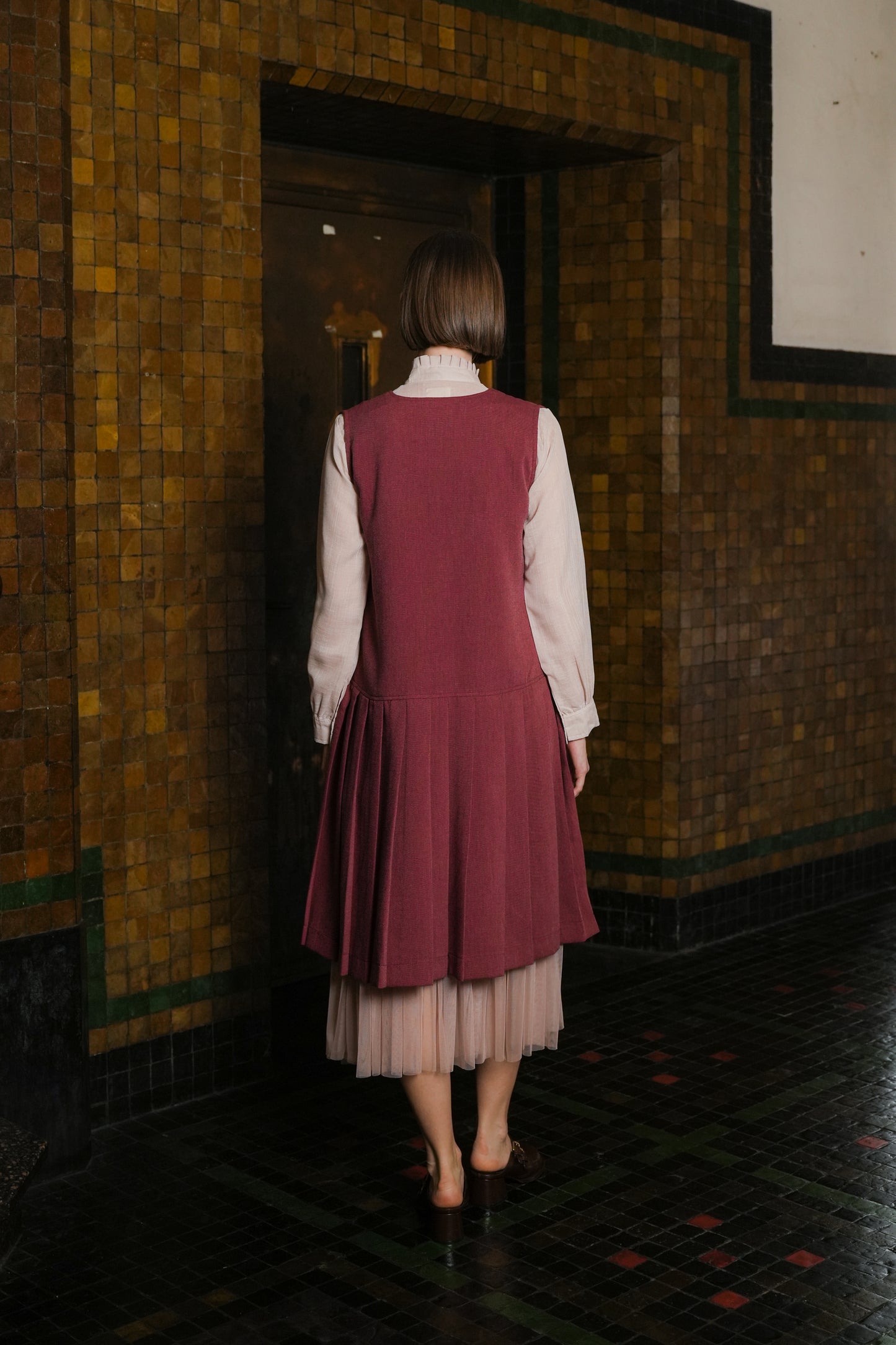 MAURICE DRESS IN ROUGE