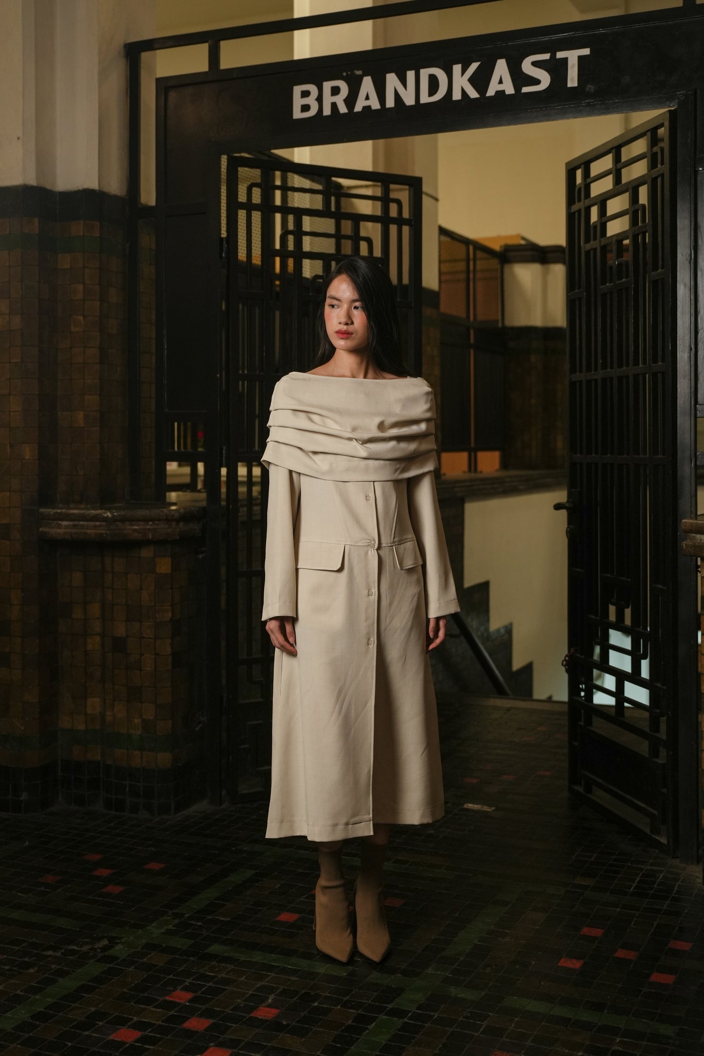 LAMER DRESS IN PARMESAN
