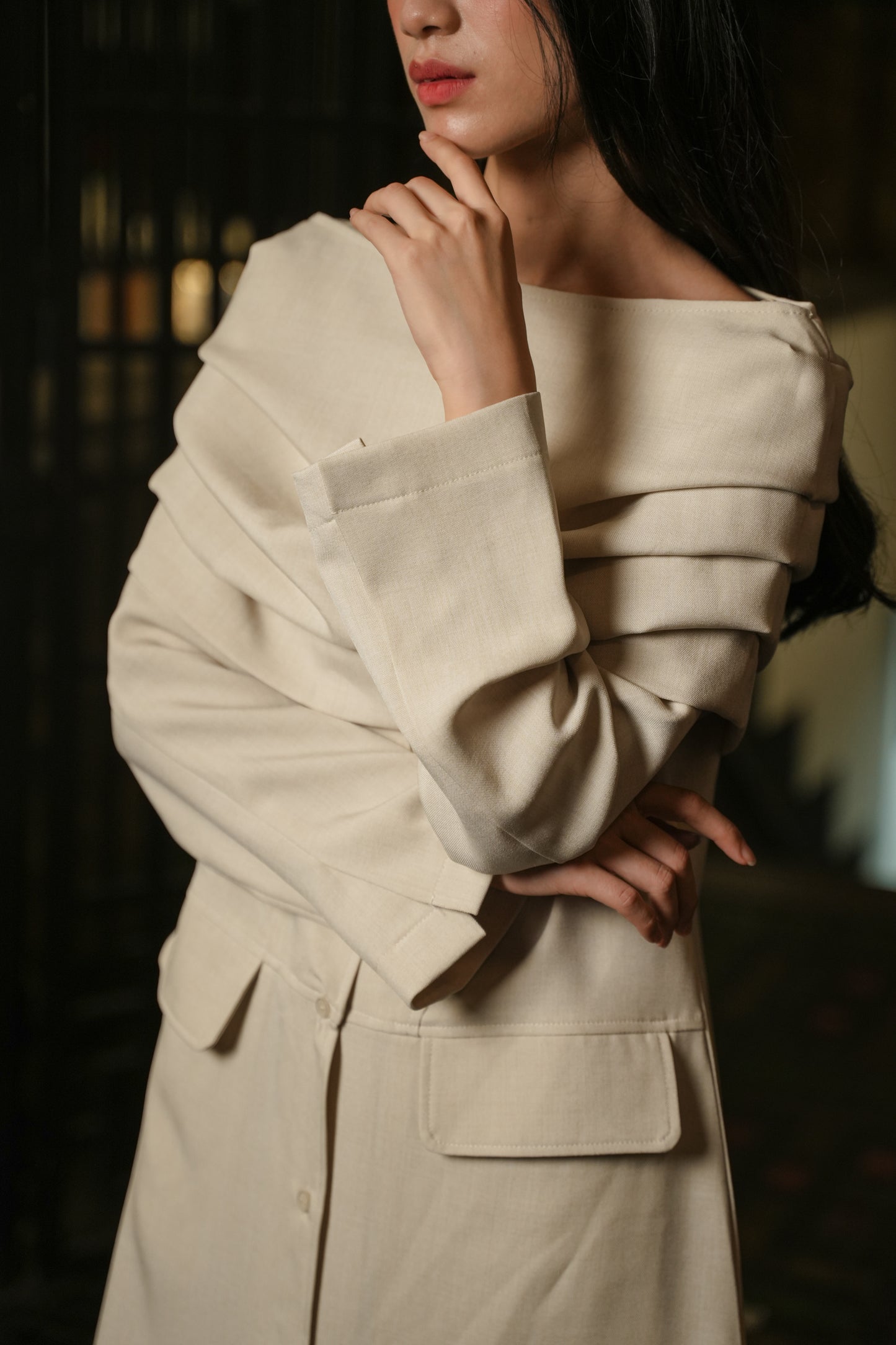 LAMER DRESS IN PARMESAN