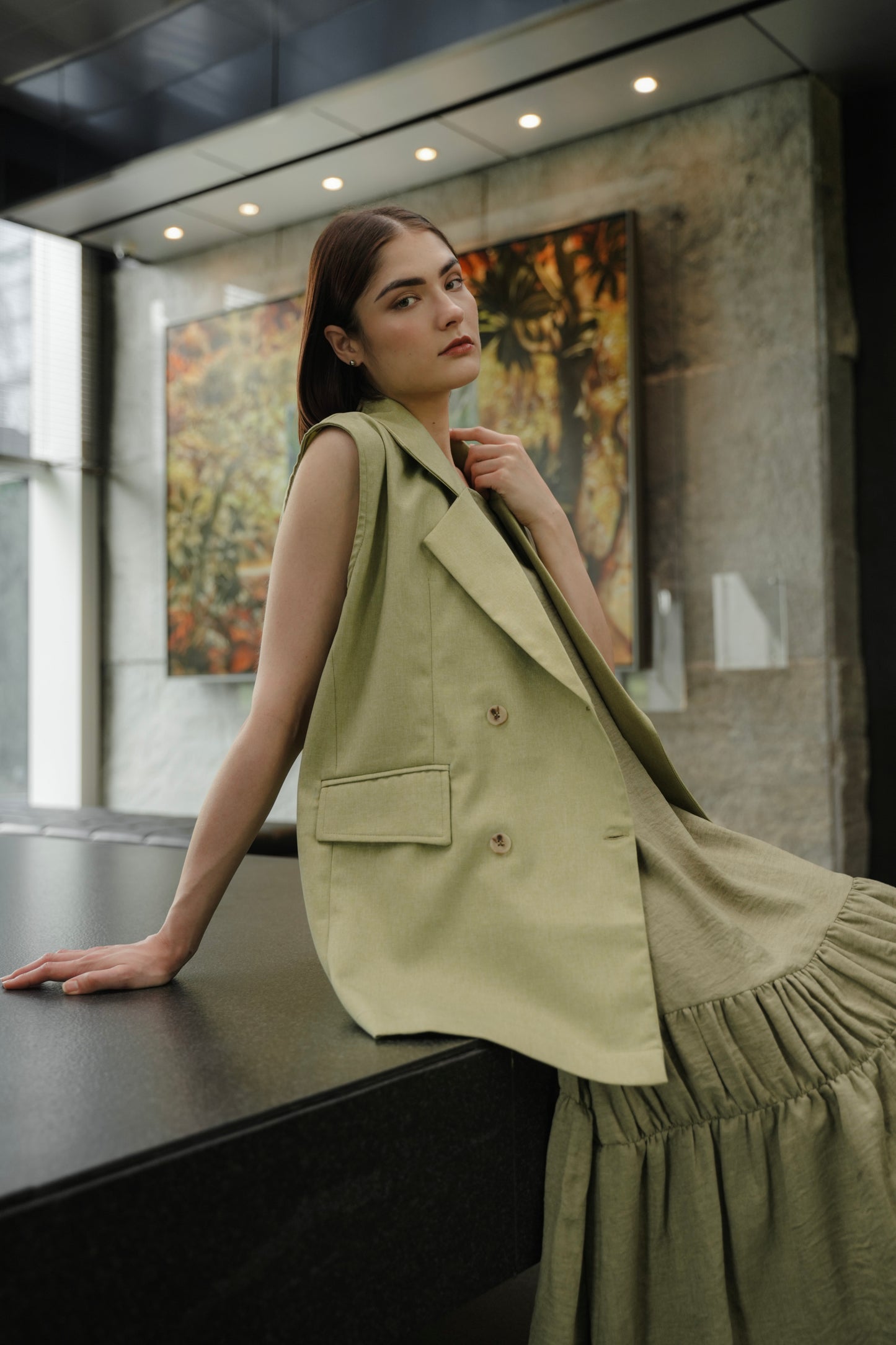 NAO DRESS WASABI