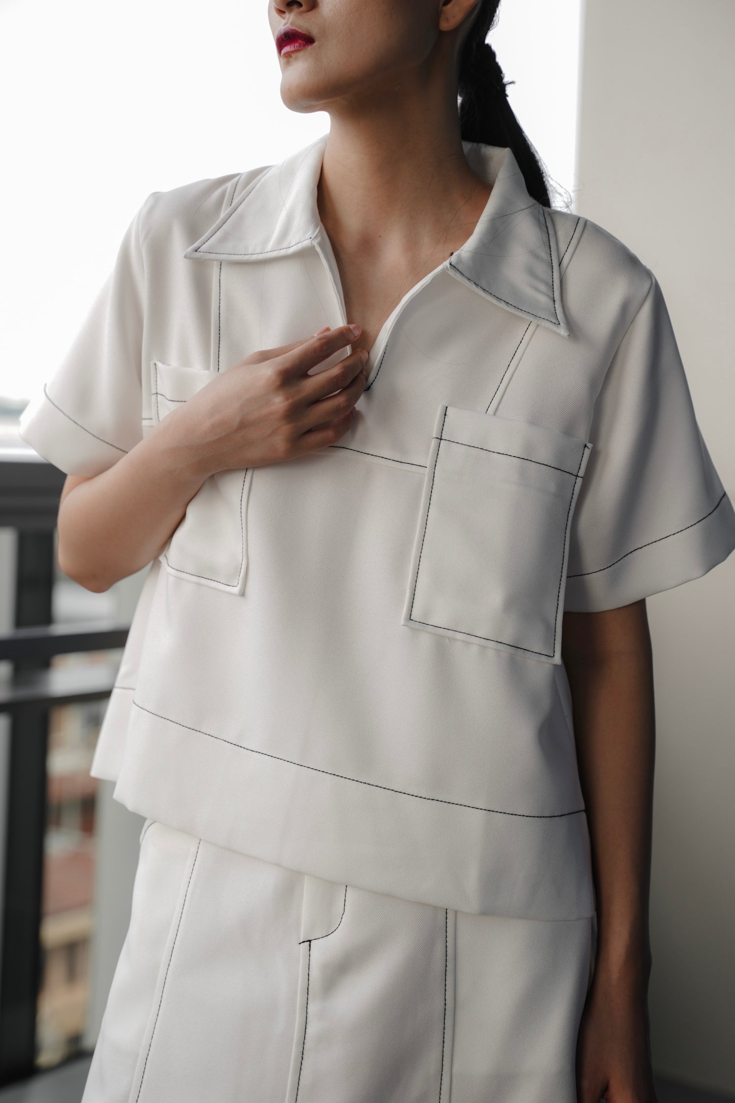 MORI TOP IN MERINGUE