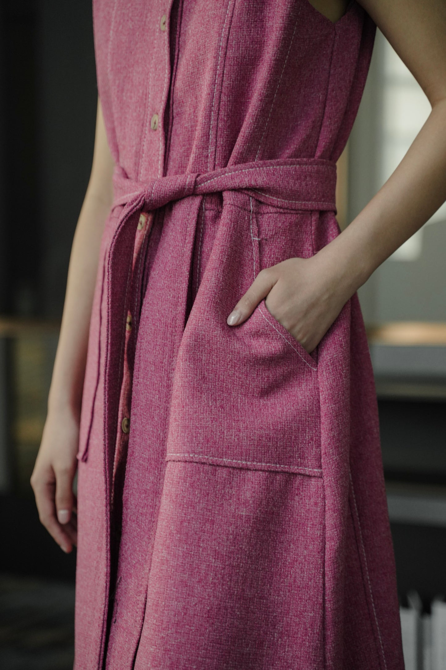 SORA DRESS VIVID PEONY