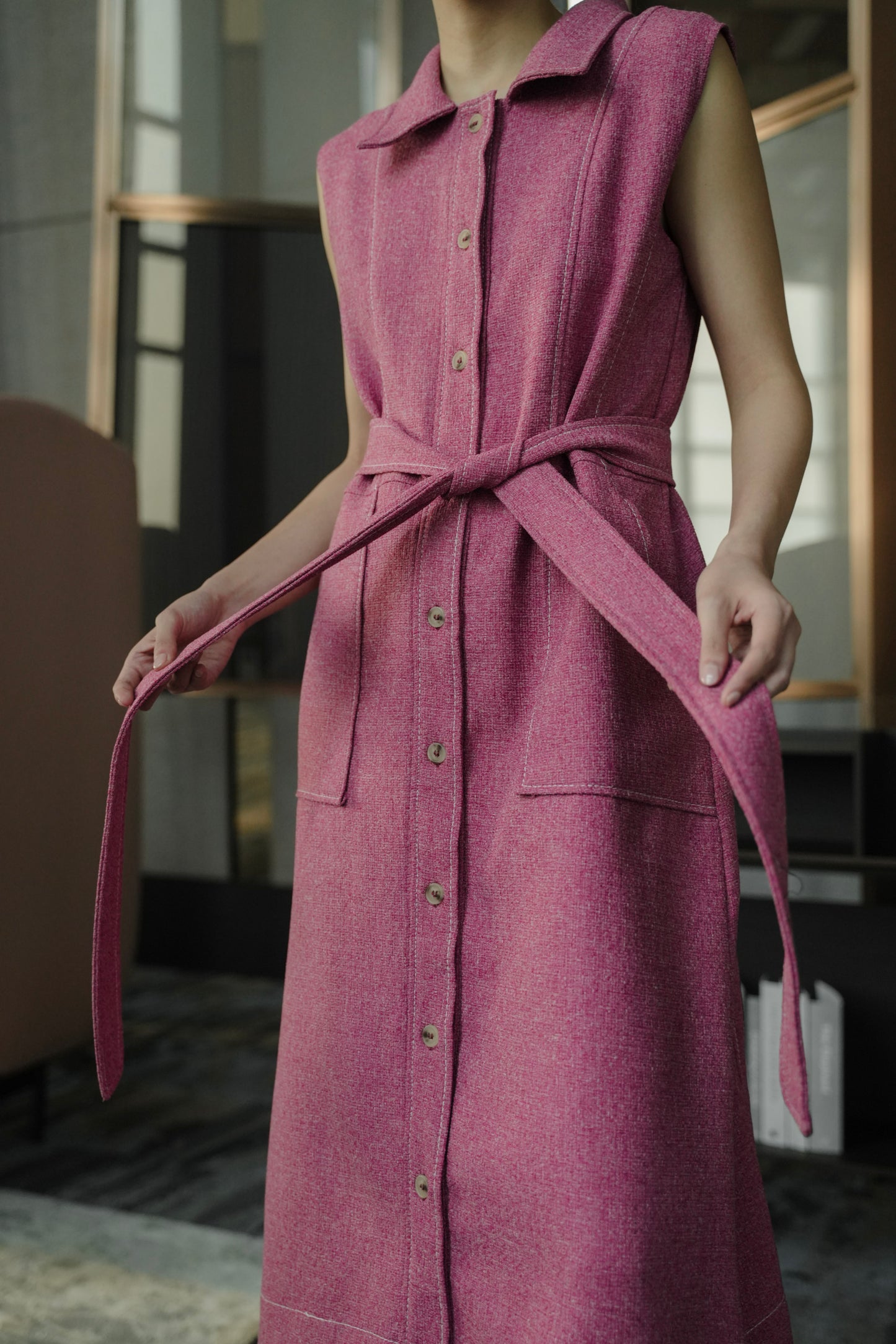 SORA DRESS VIVID PEONY