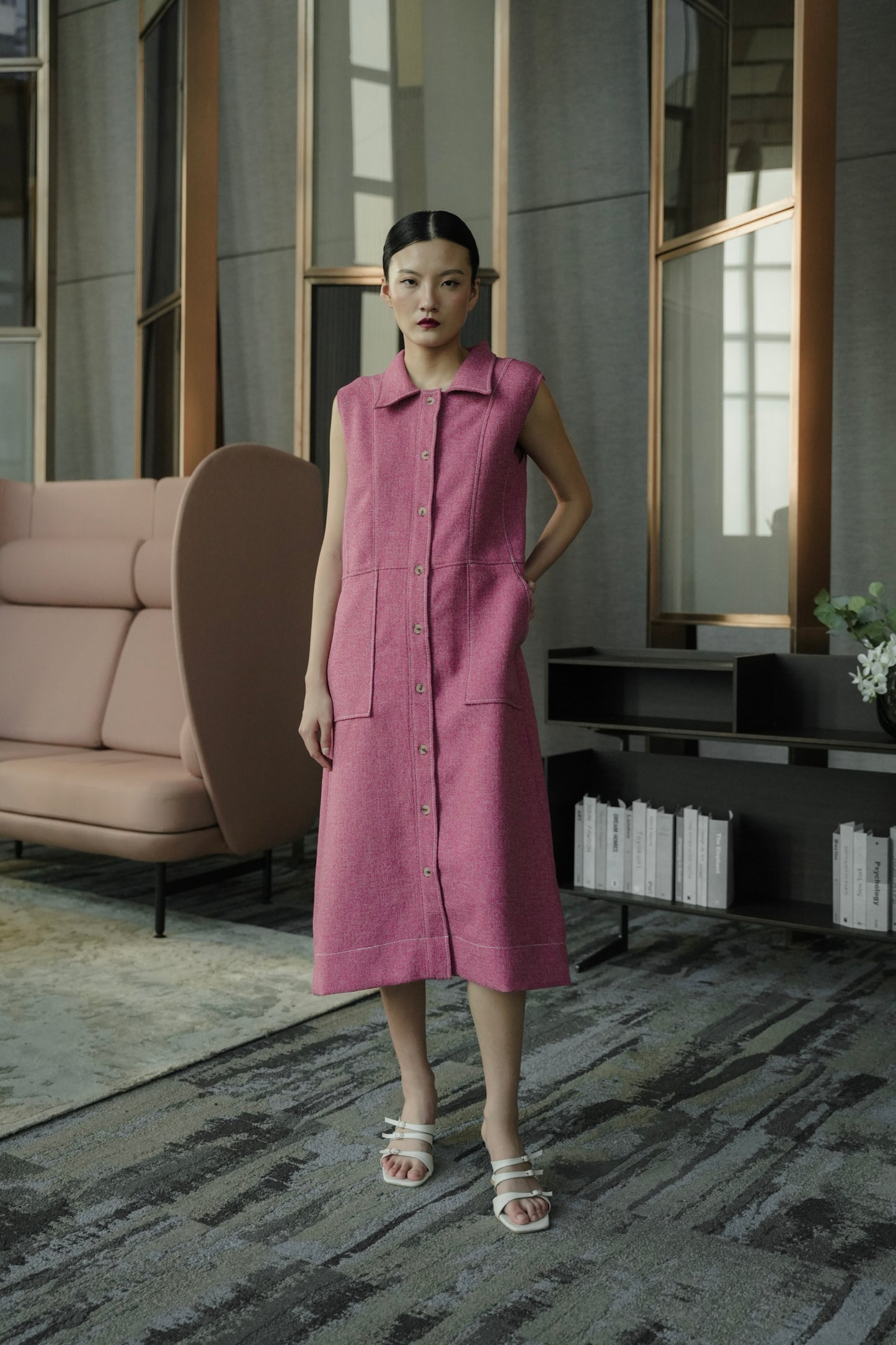 SORA DRESS VIVID PEONY