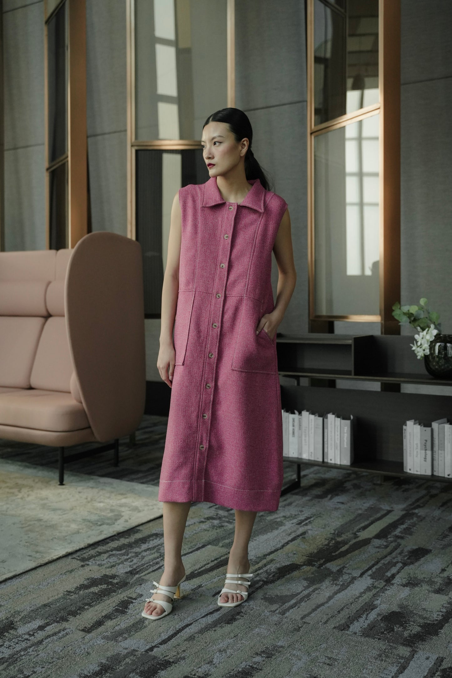 SORA DRESS VIVID PEONY