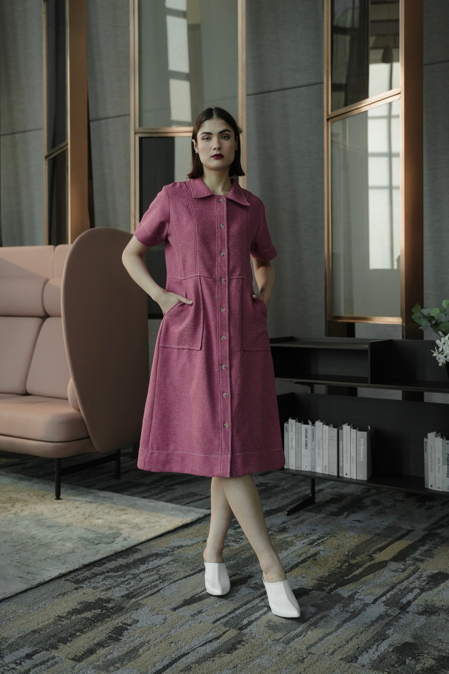 SORA DRESS VIVID PEONY