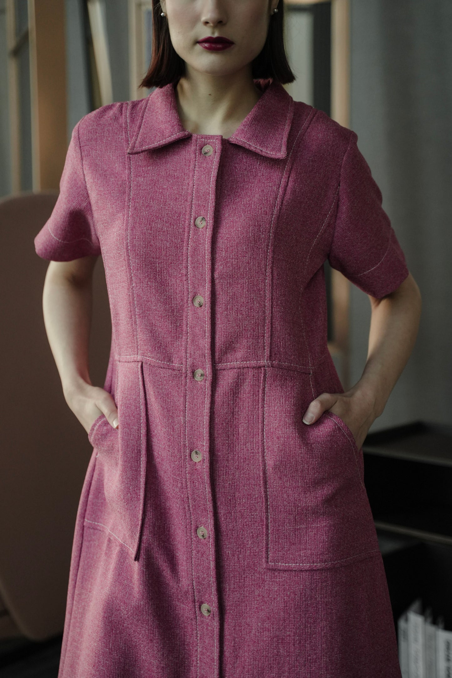 SORA DRESS VIVID PEONY