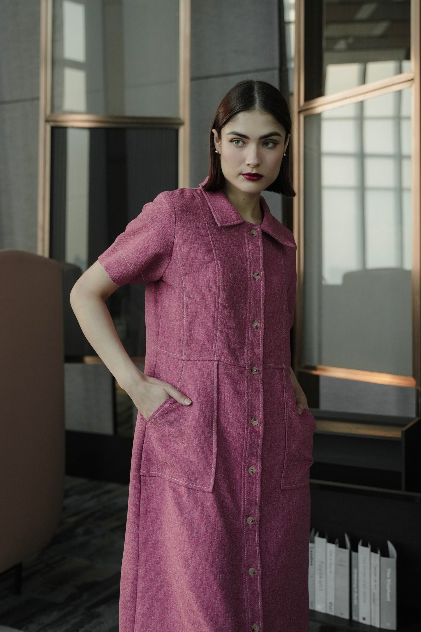 SORA DRESS VIVID PEONY