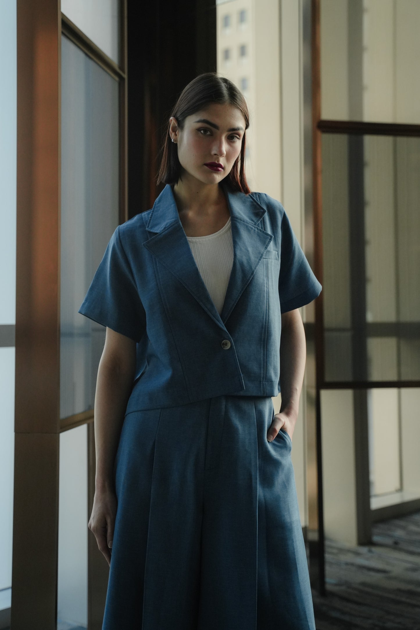 REESE BLAZER IN MIDNIGHT SAPHIRE