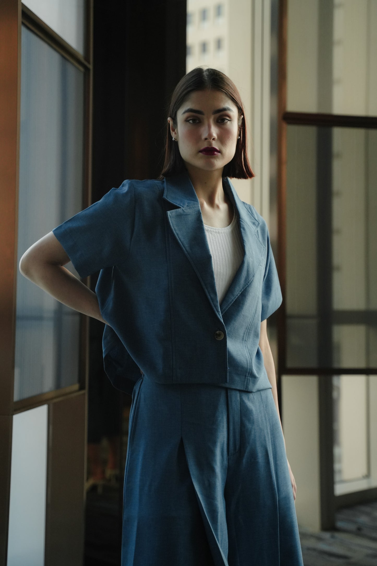 REESE BLAZER IN MIDNIGHT SAPHIRE