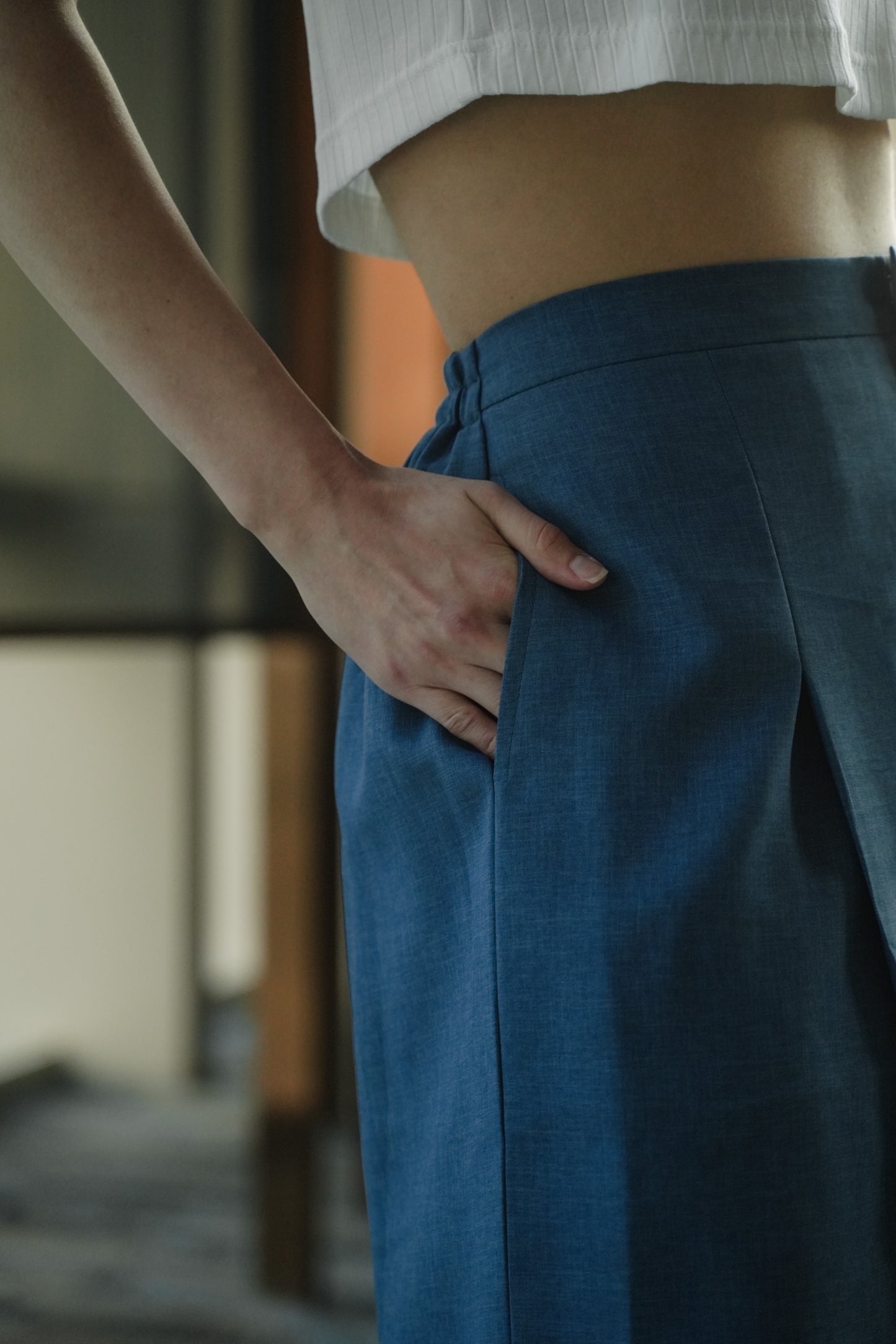 RUSSEL PANTS IN MIDNIGHT SAPHIRE