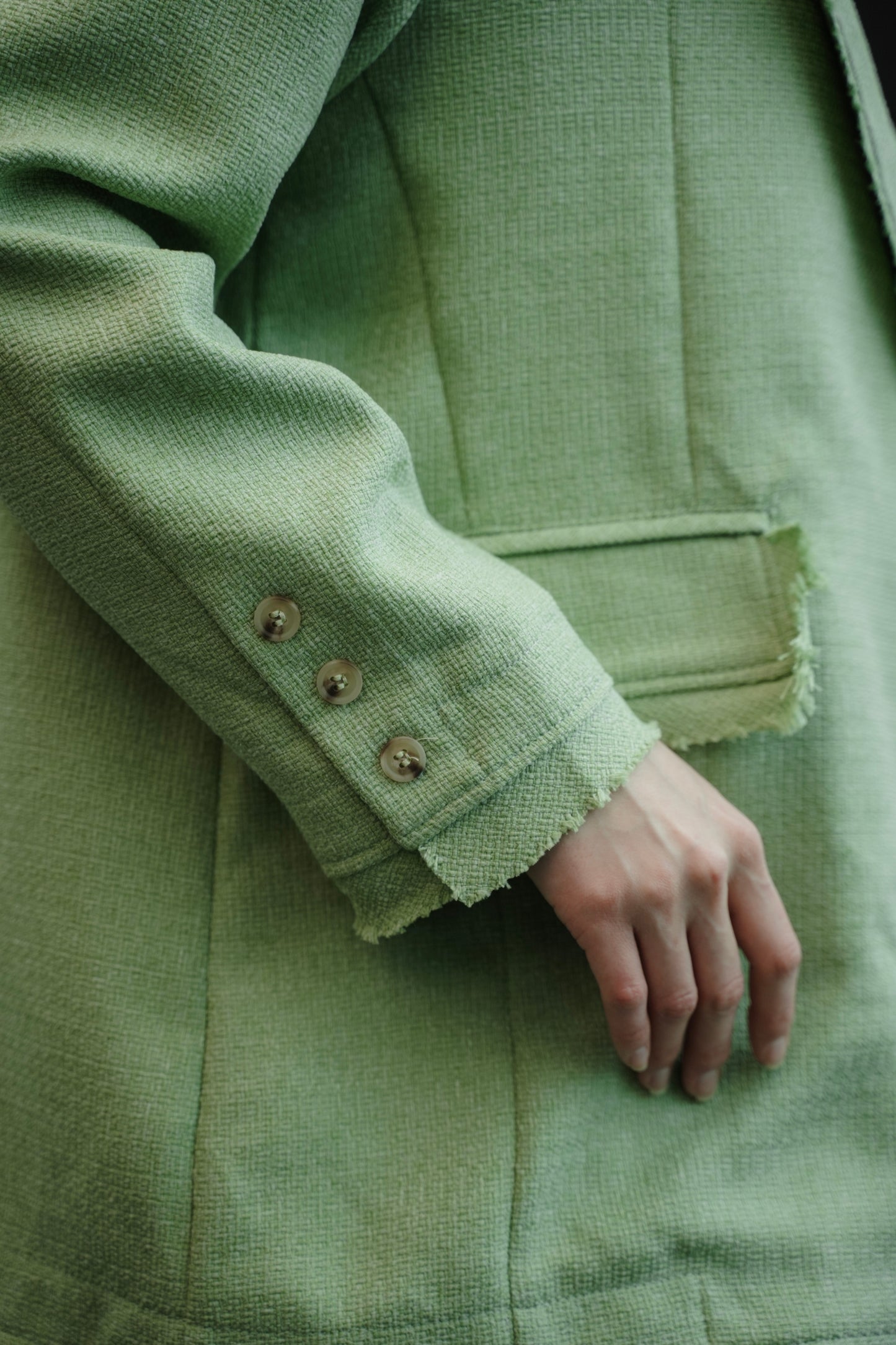 ELXIEL TWEED BLAZER IN RUSCUS