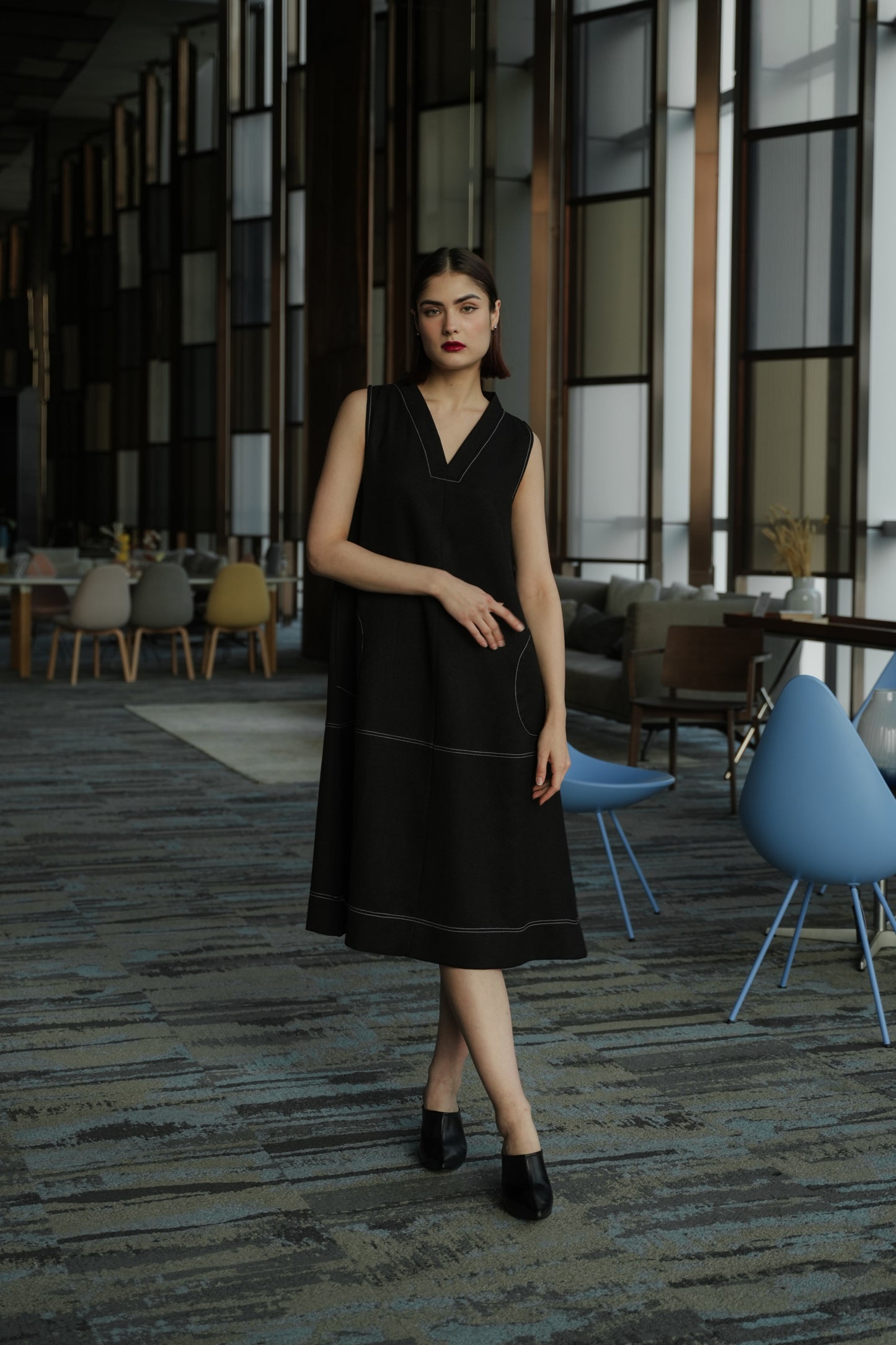 DANIELLE DRESS DEEP BLACK