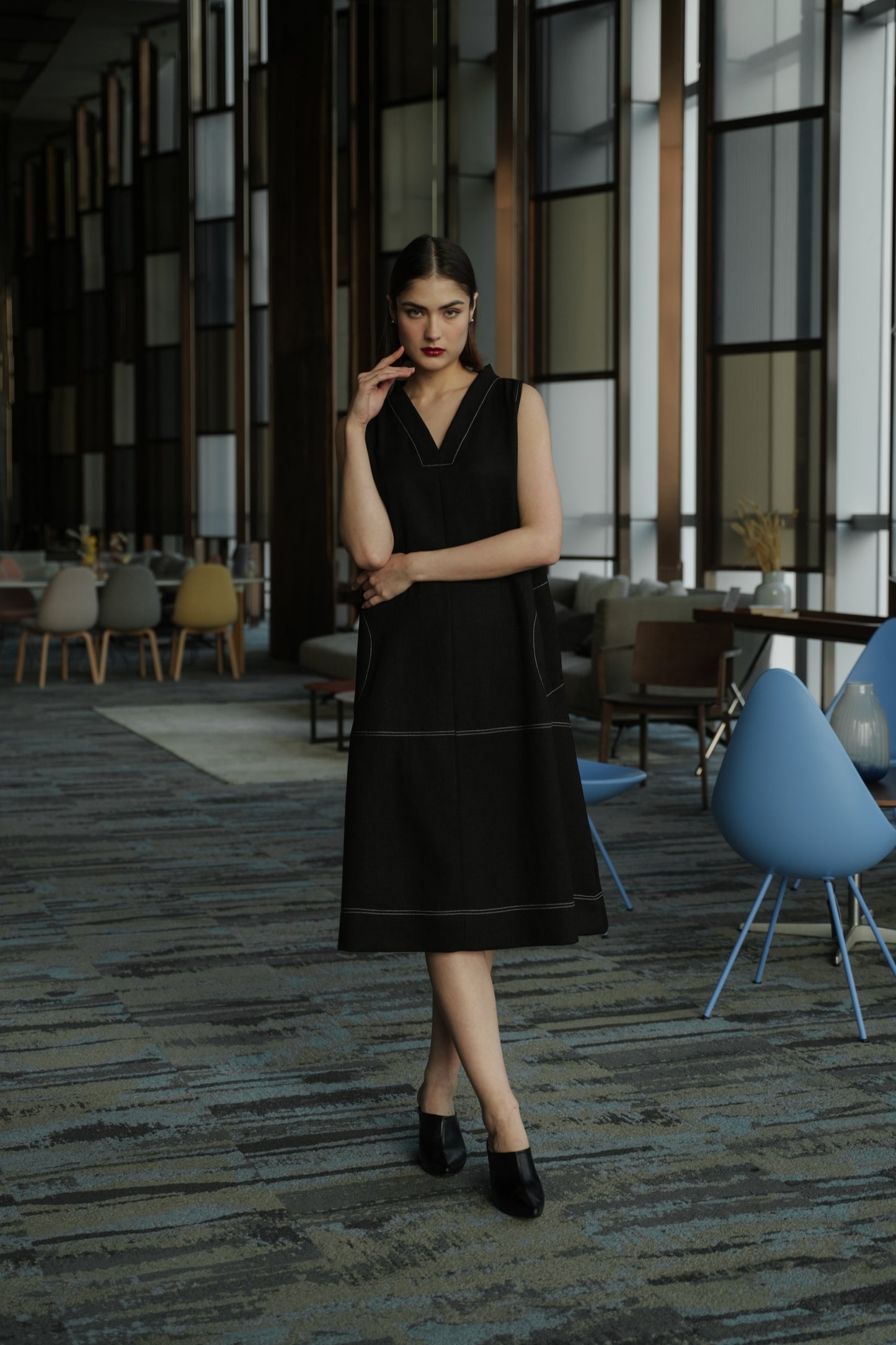 DANIELLE DRESS DEEP BLACK