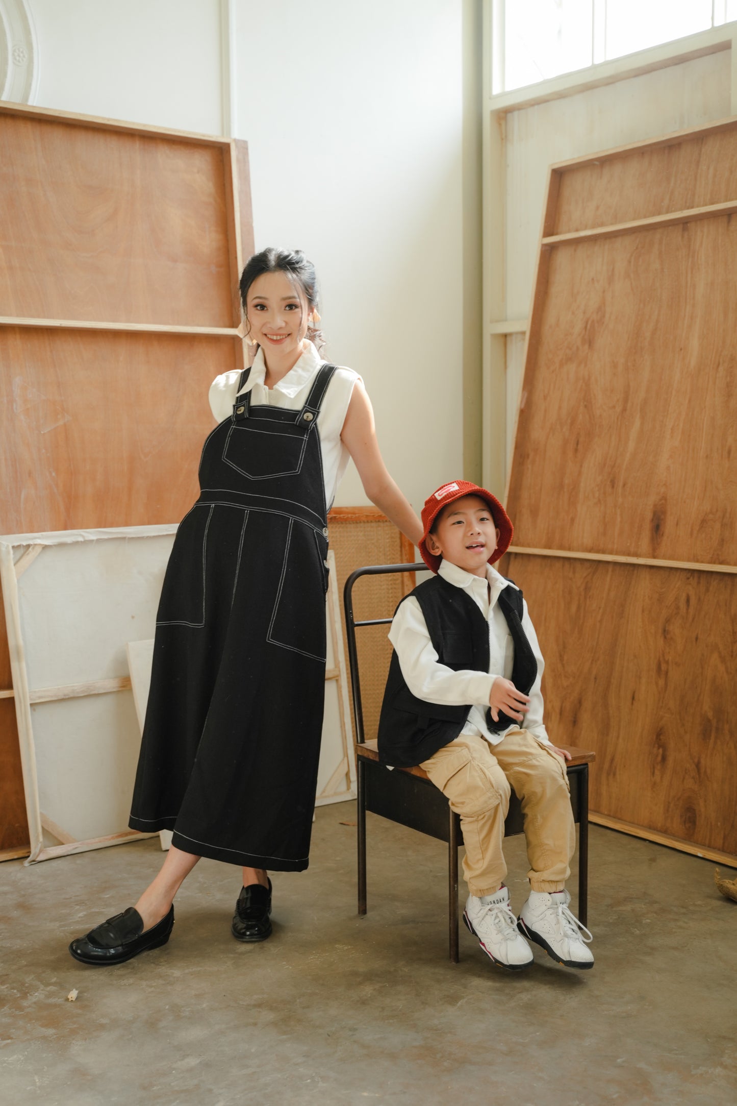 TADAO OVERALL IN DEEP BLACK