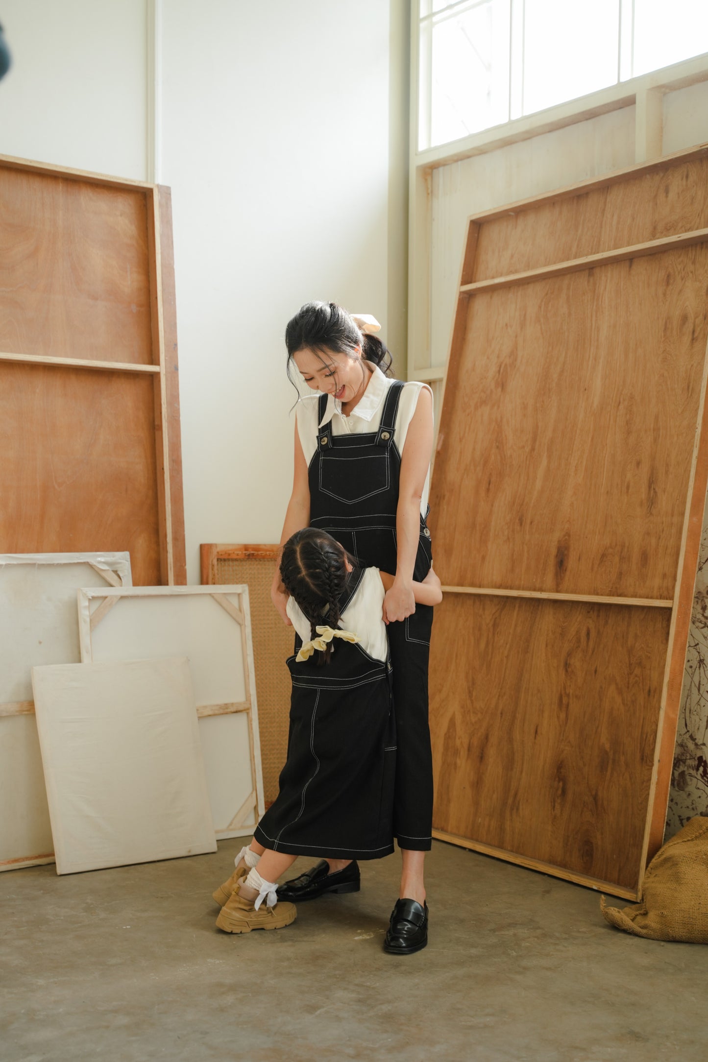MINI TADAO OVERALL IN DEEP BLACK