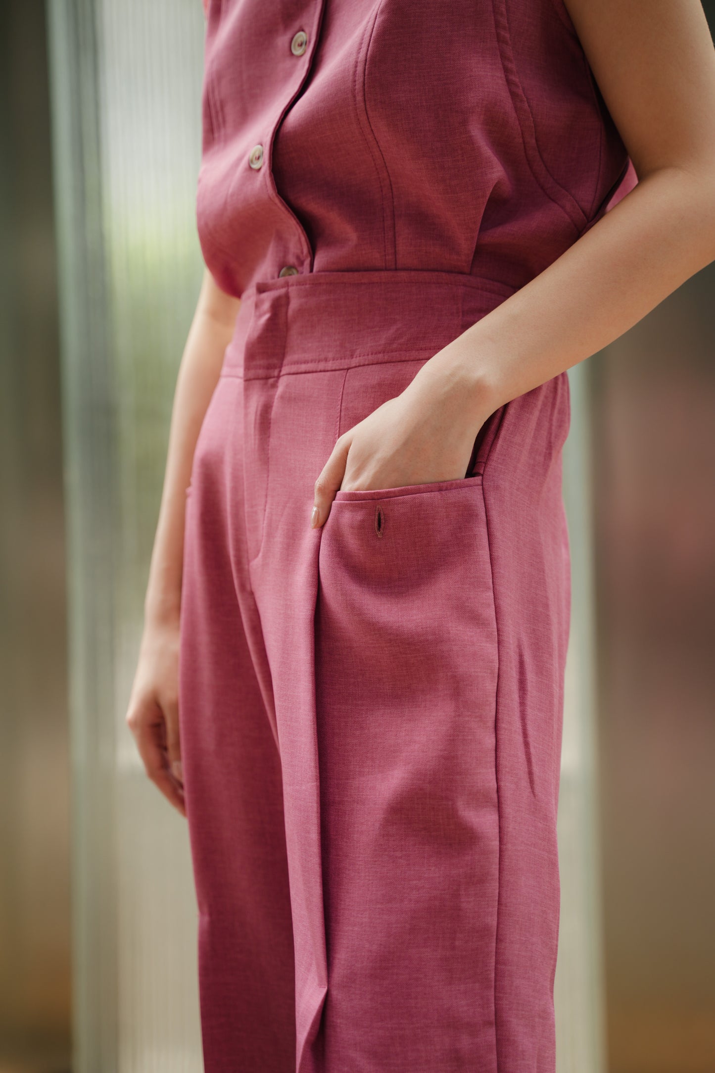 DEFECT 15% - CARETTE PANT IN PINK FLAMBE