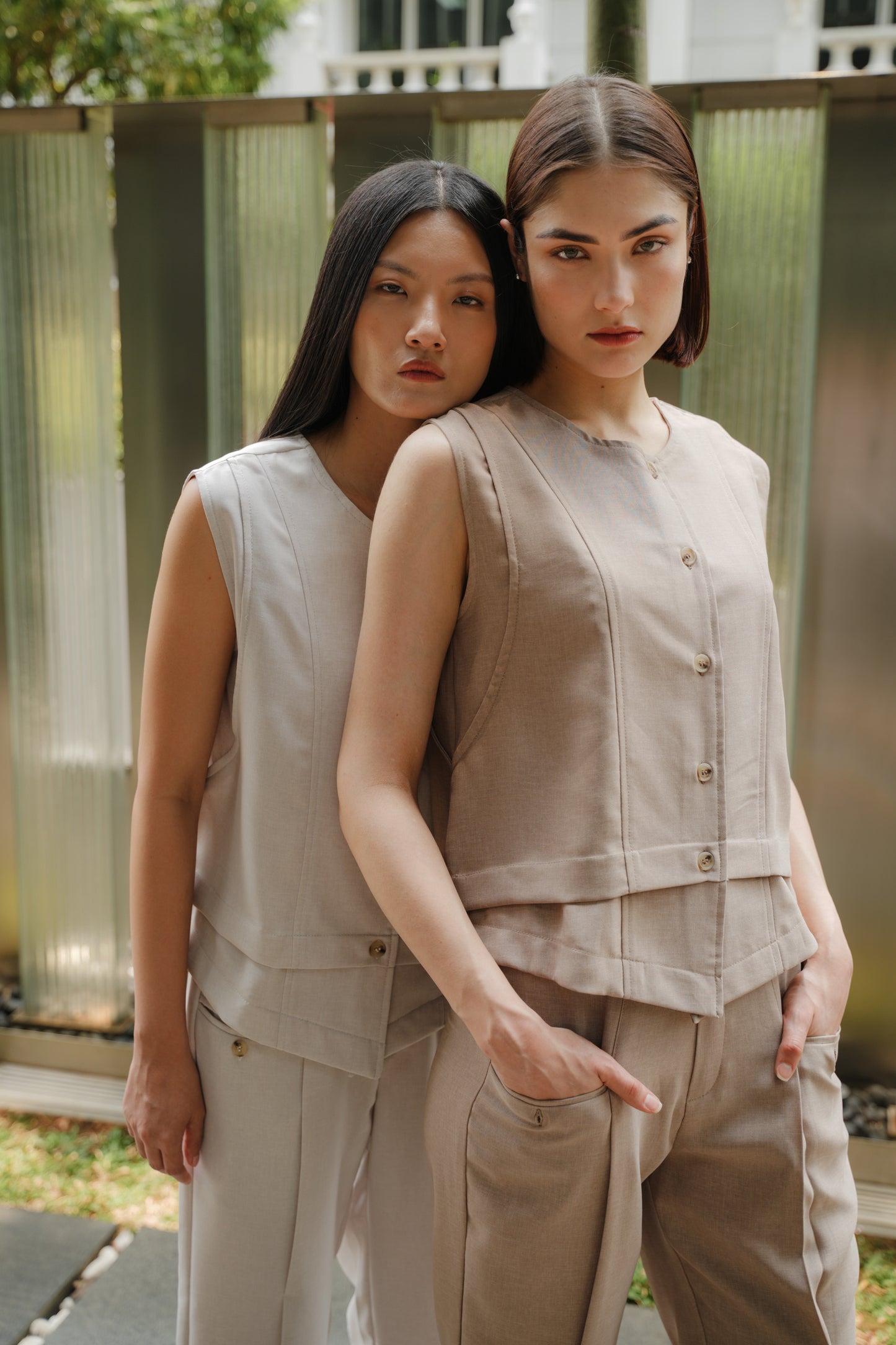 DEFECT 15% - NEGISHI TOP SLEEVELESS IN GRANOLA