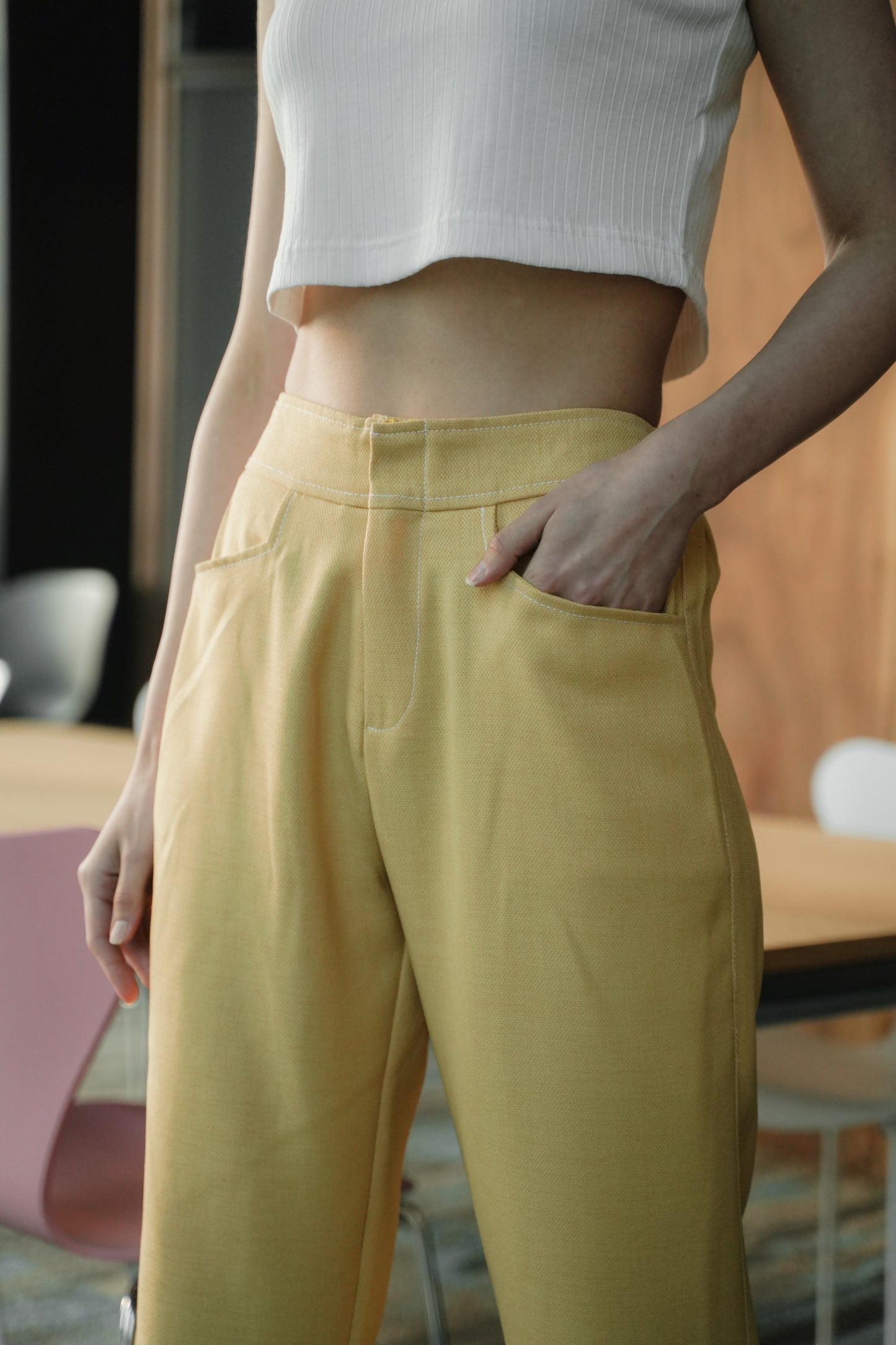 PALAIS PANTS IN LIMONCELLO