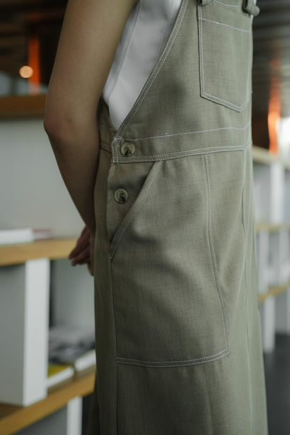 TADAO OVERALL IN POSSY GREEN