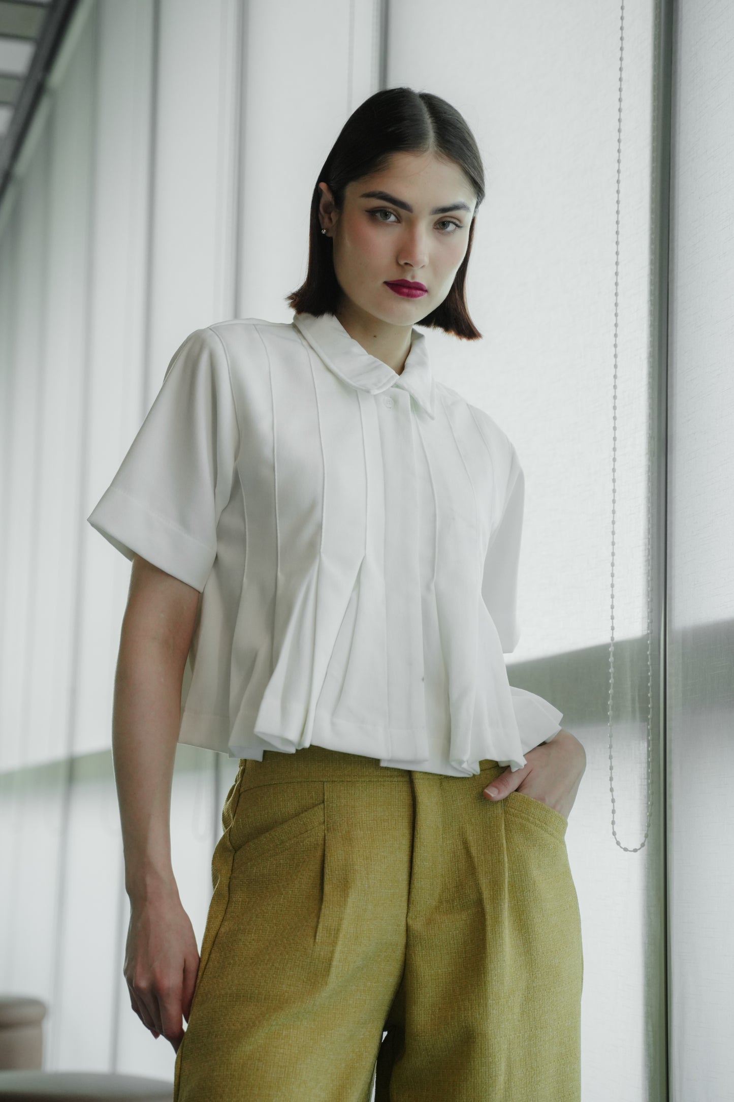 MAMEYA TOP IN FLAT WHITE