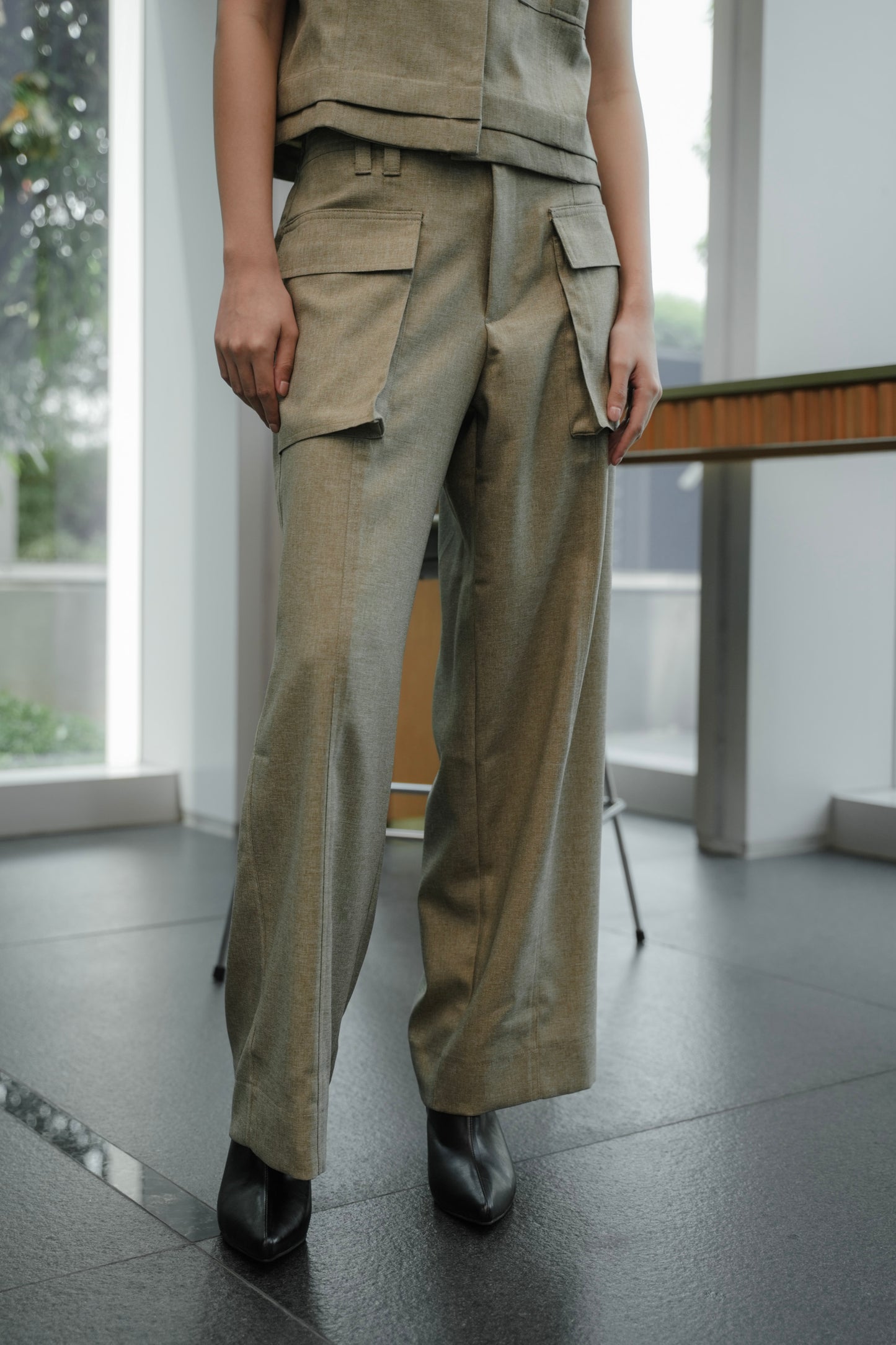 SATOO PANTS IN EUCALYPTUS