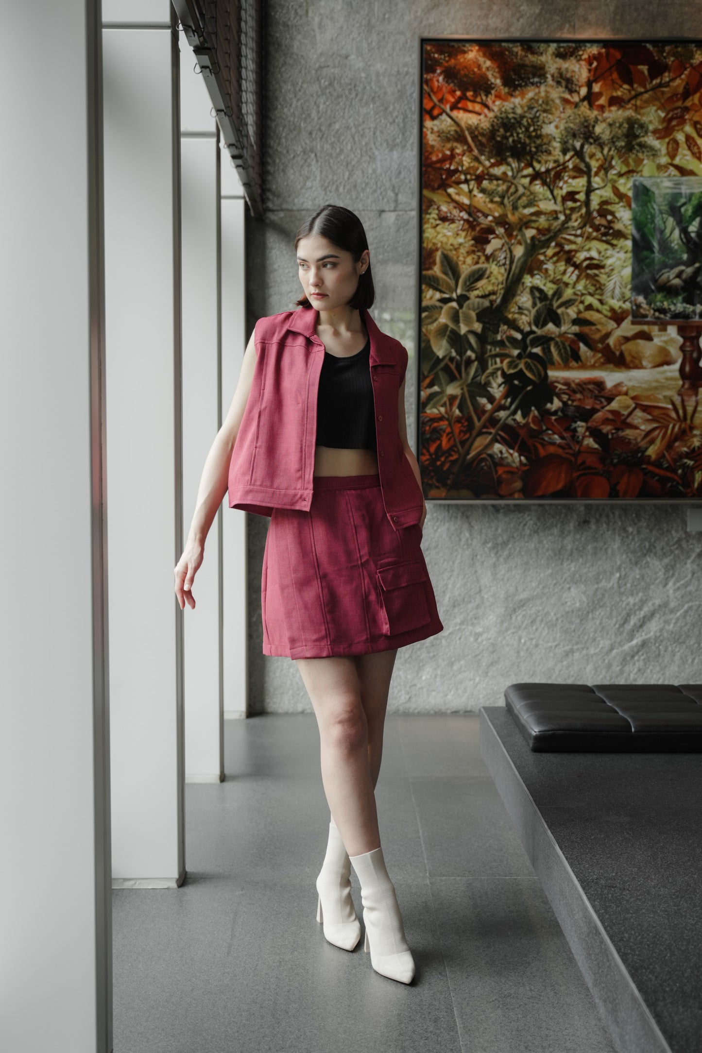 SET - MARU NOUCHI IN CURRANT RED