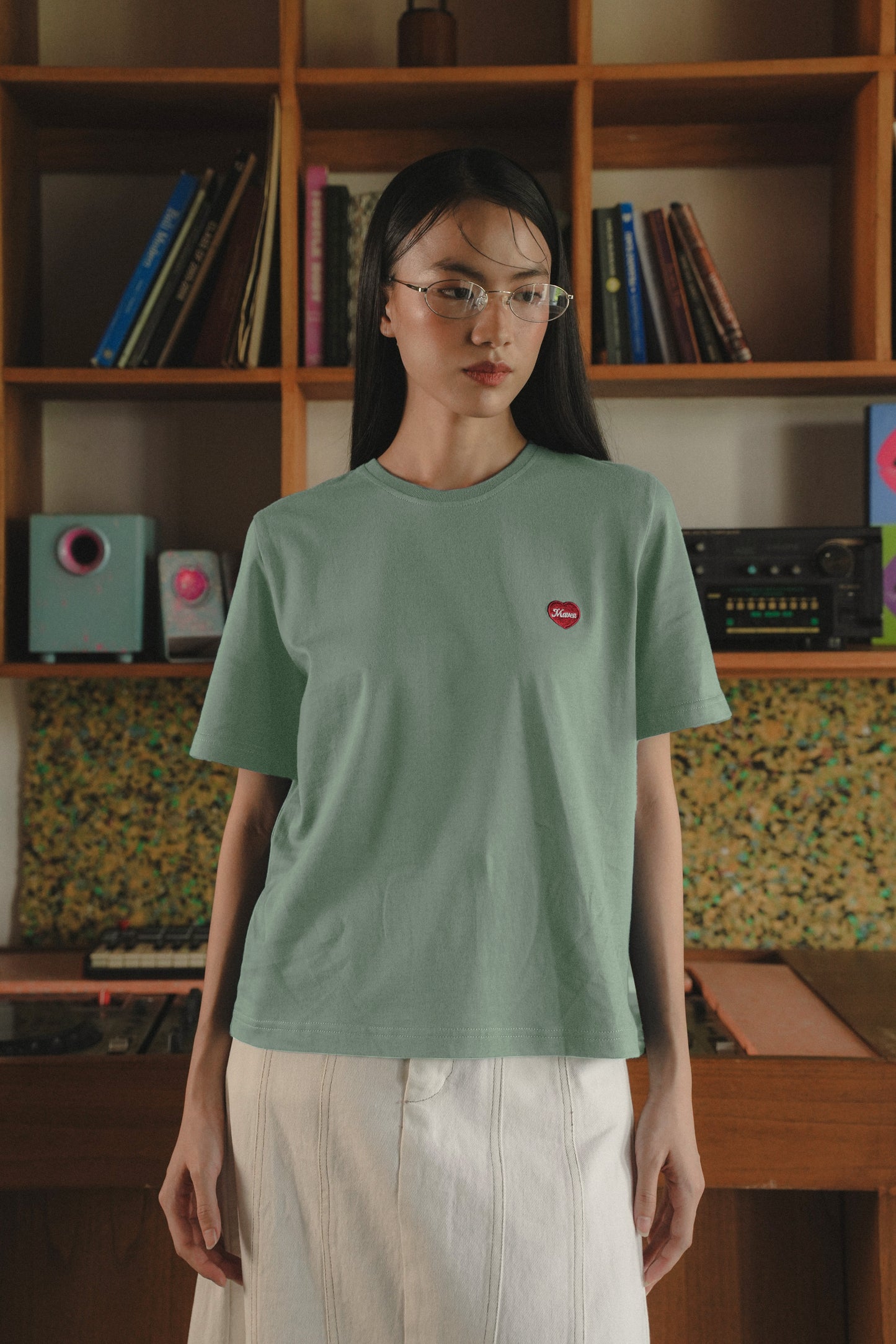 TYANN UNISEX TEES IN SAGE
