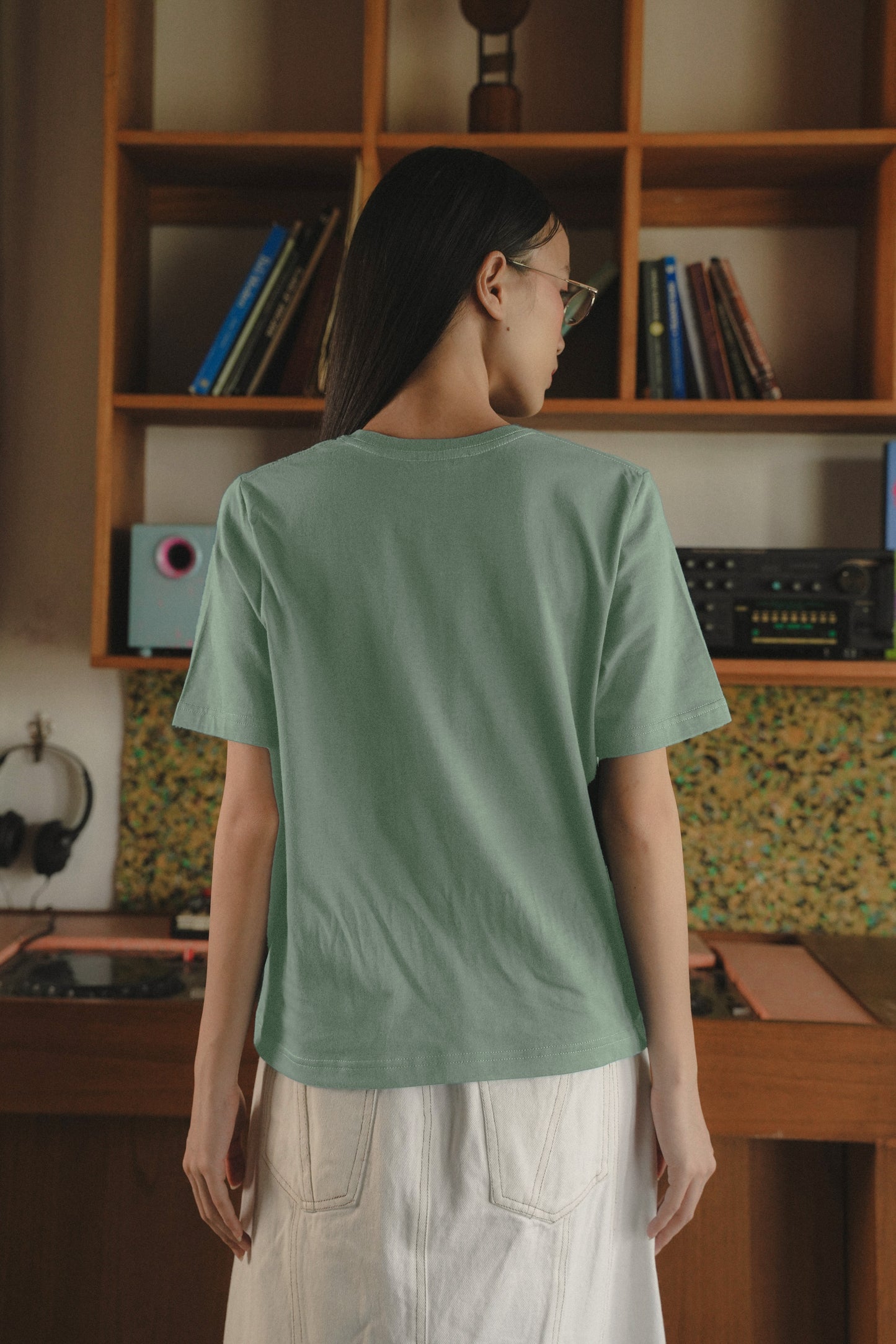 TYANN UNISEX TEES IN SAGE
