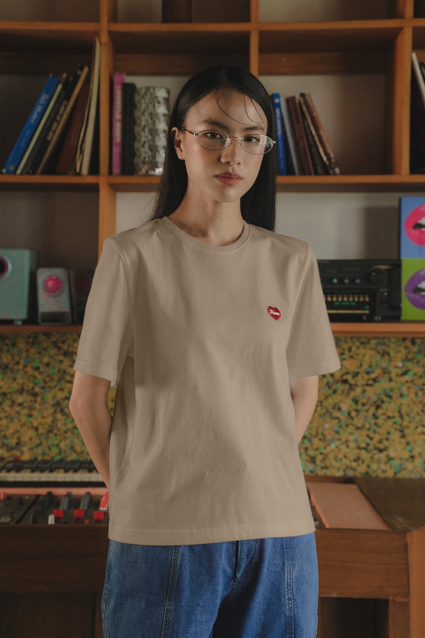 TYANN UNISEX TEES IN SESAME