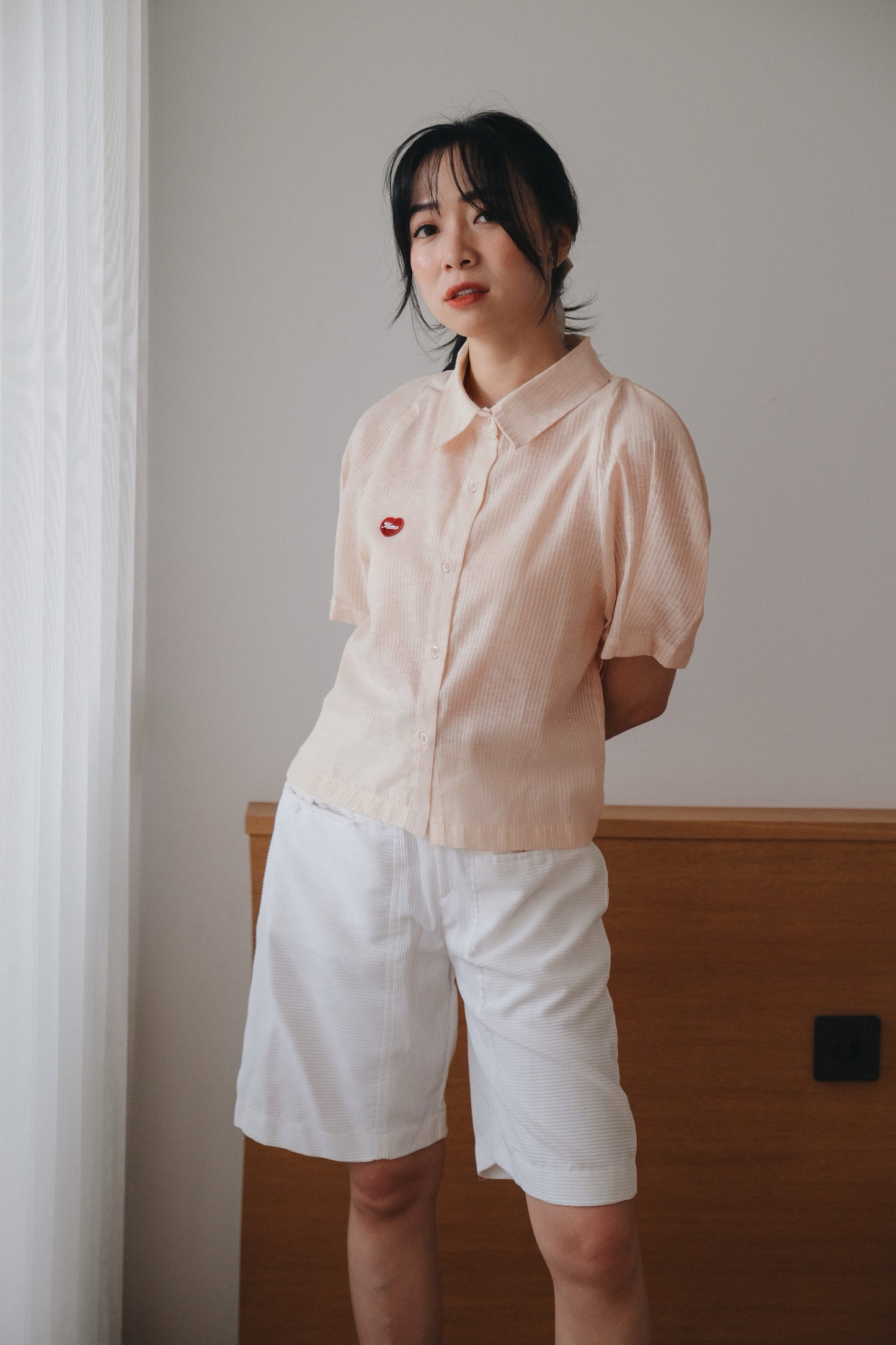 YOONA TOP IN MANGO PEACH