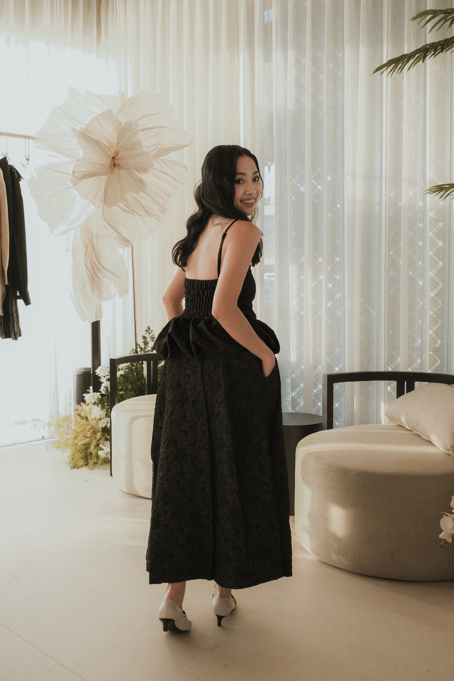 ESTHER TANK JACQUARD IN NOIR