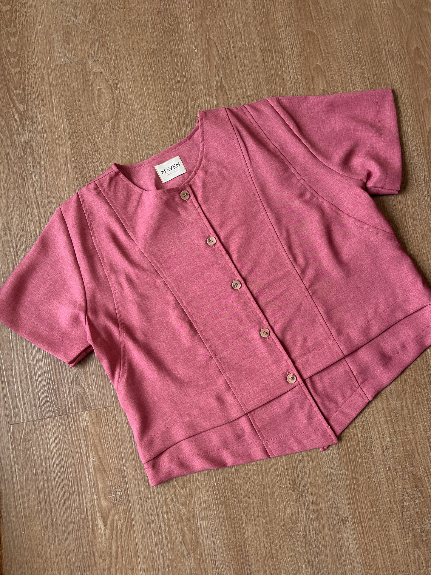 NEGISHI TOP IN PINK FLAMBE