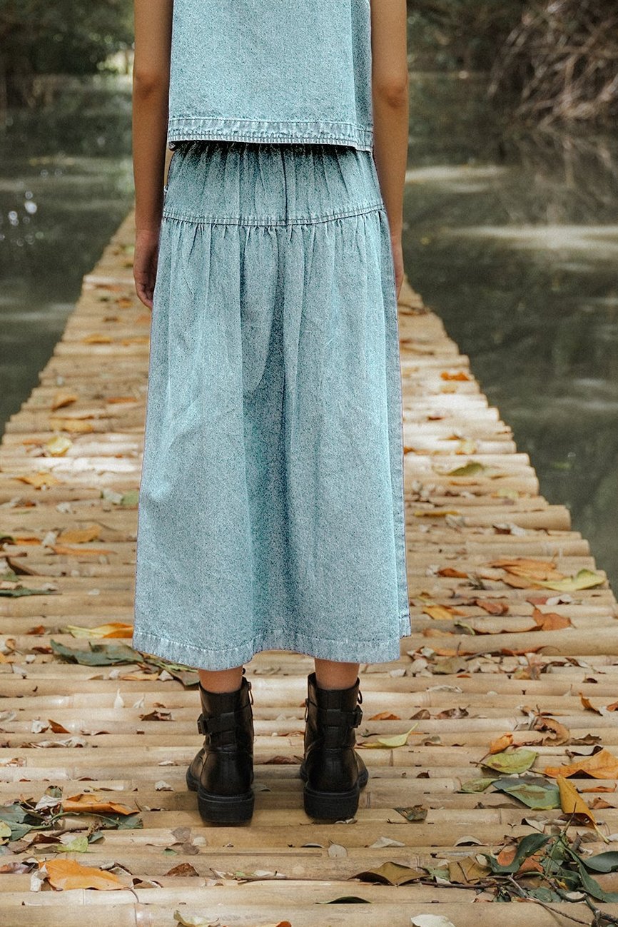 RAE SKIRT IN SUNBLEACH