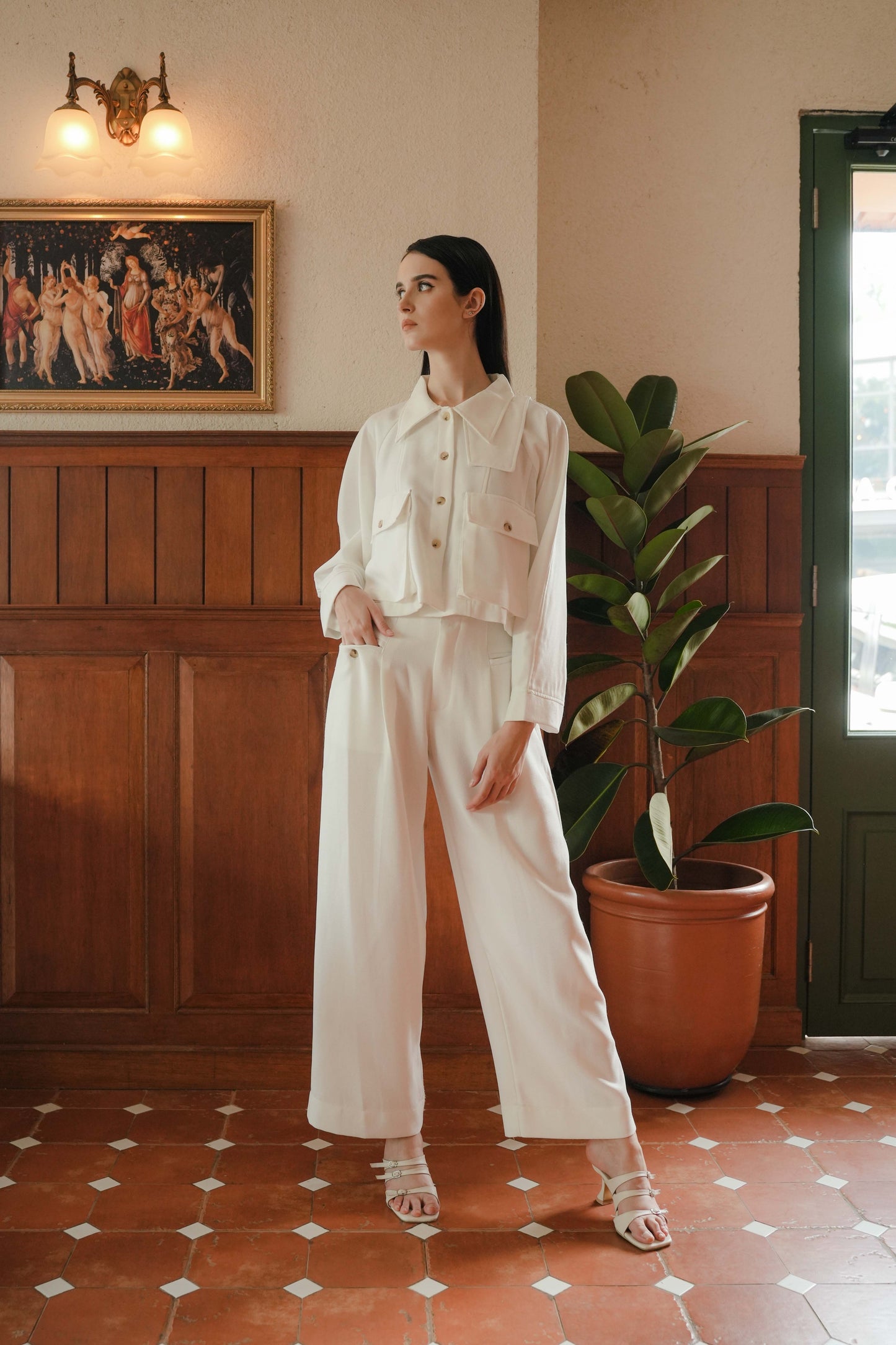 RIO PANTS IN PEARL WHITE