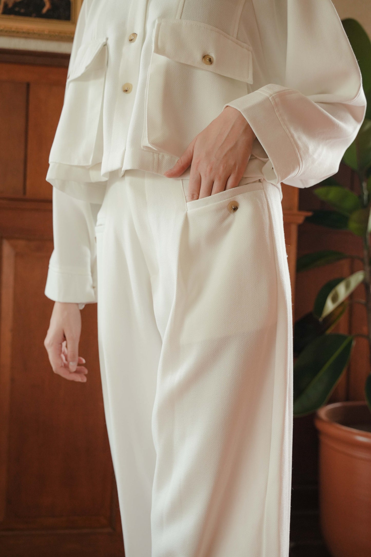 RIO PANTS IN PEARL WHITE
