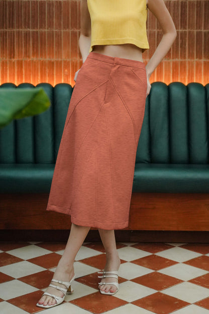 OPHELIE SKIRT IN RAW SALMON