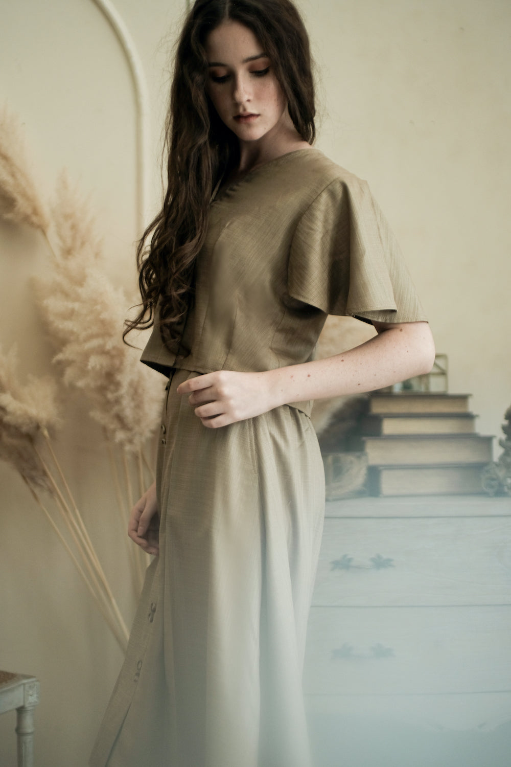 ALAIA TOP IN RIPE OLIVE