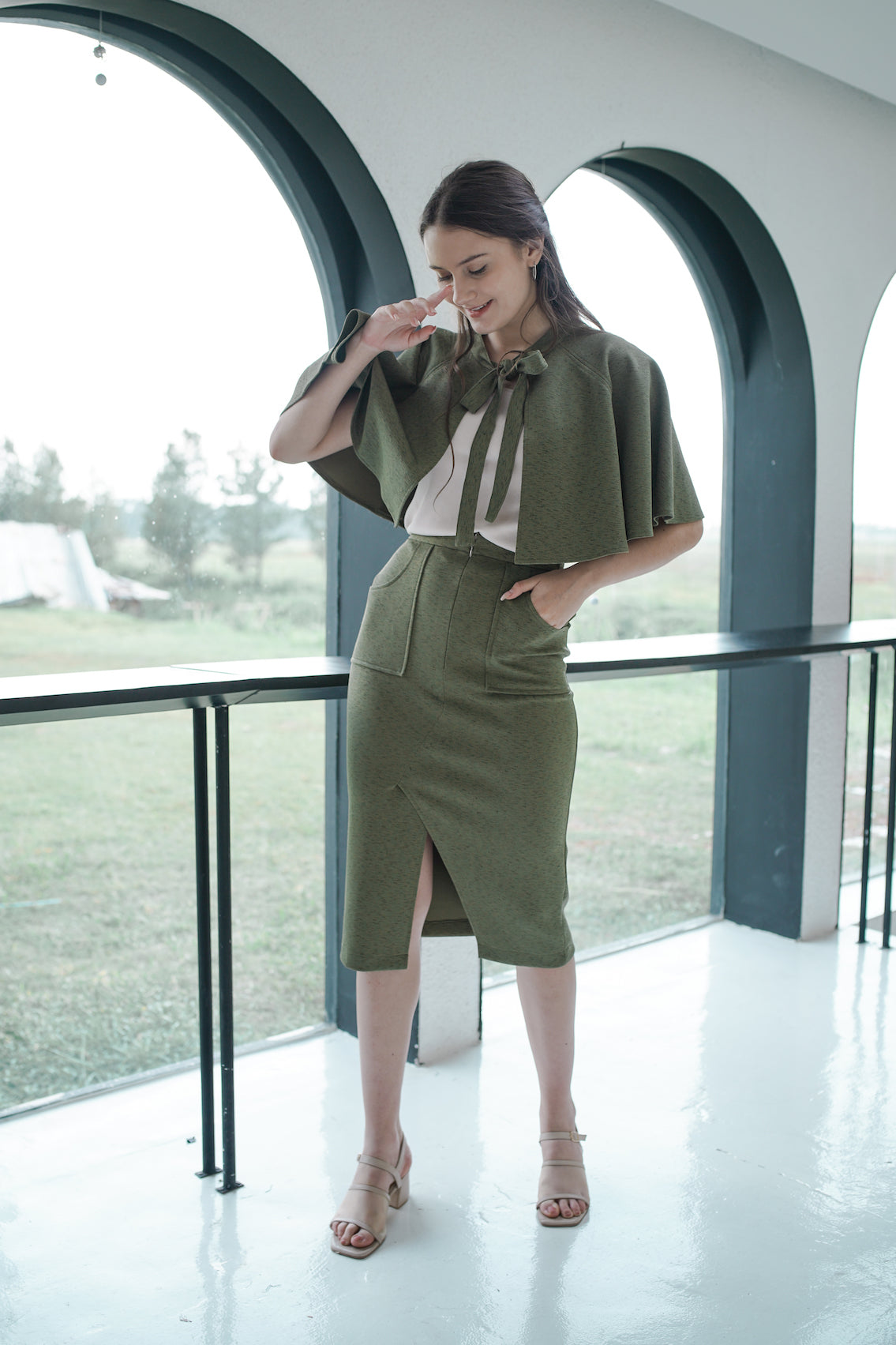 BLAIR CAPE IN JACK AVOCADO