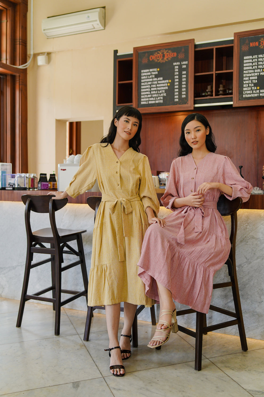 MARGIE DRESS IN SPICY MUSTARD