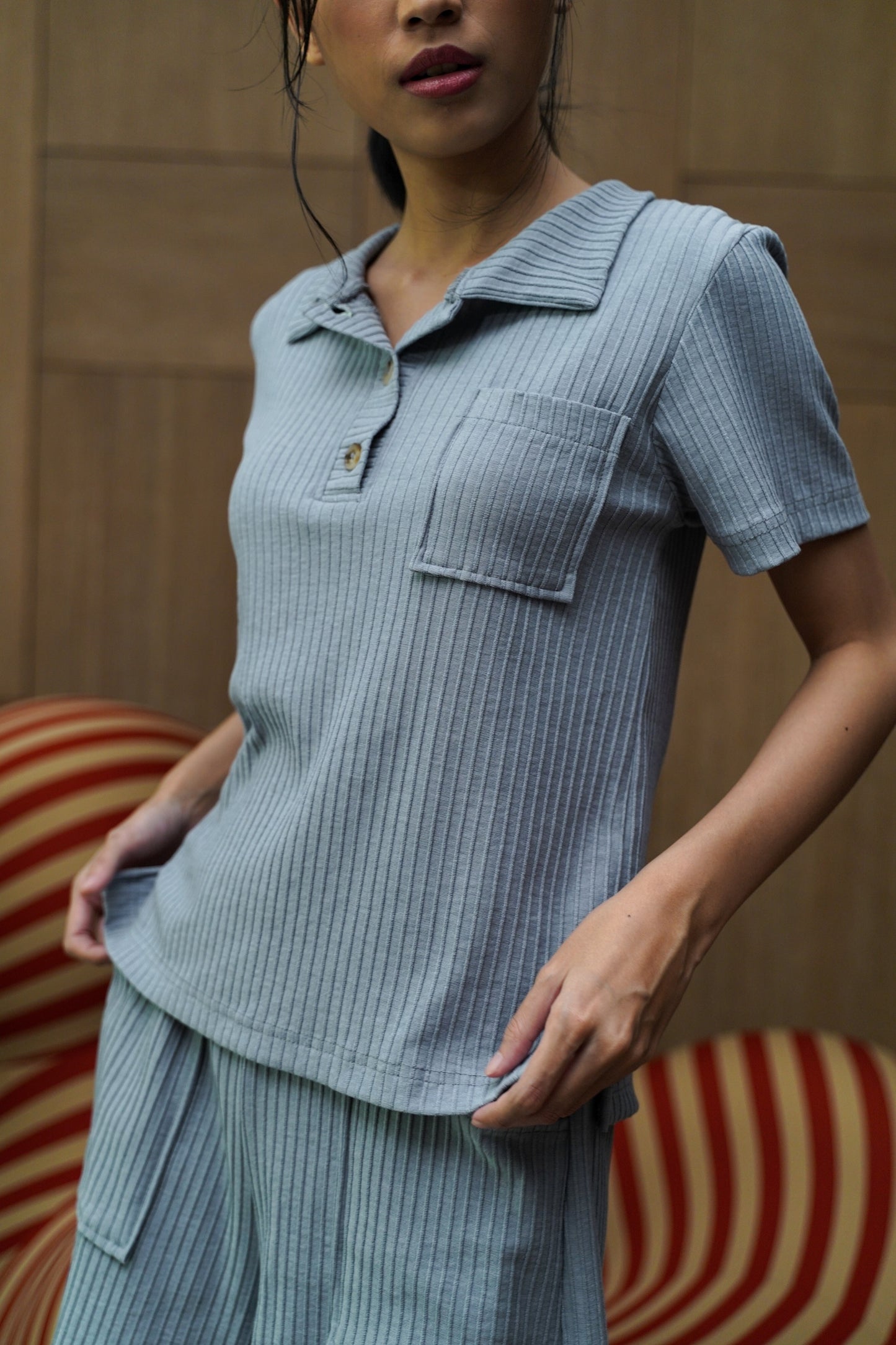 MOCHI HAMLET HOMEWEAR SET IN DESSERT BLUE