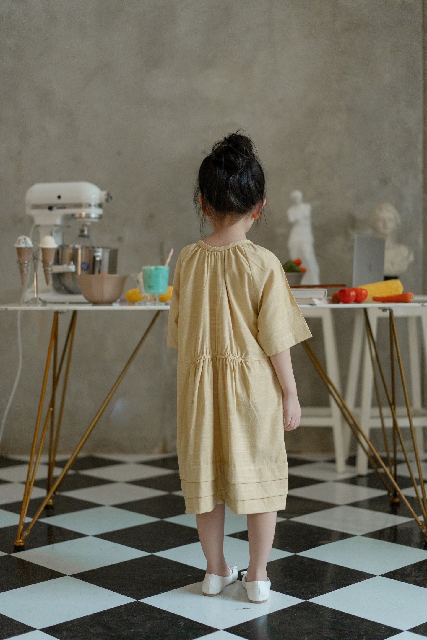 MINI LOU DRESS IN CALENDULA