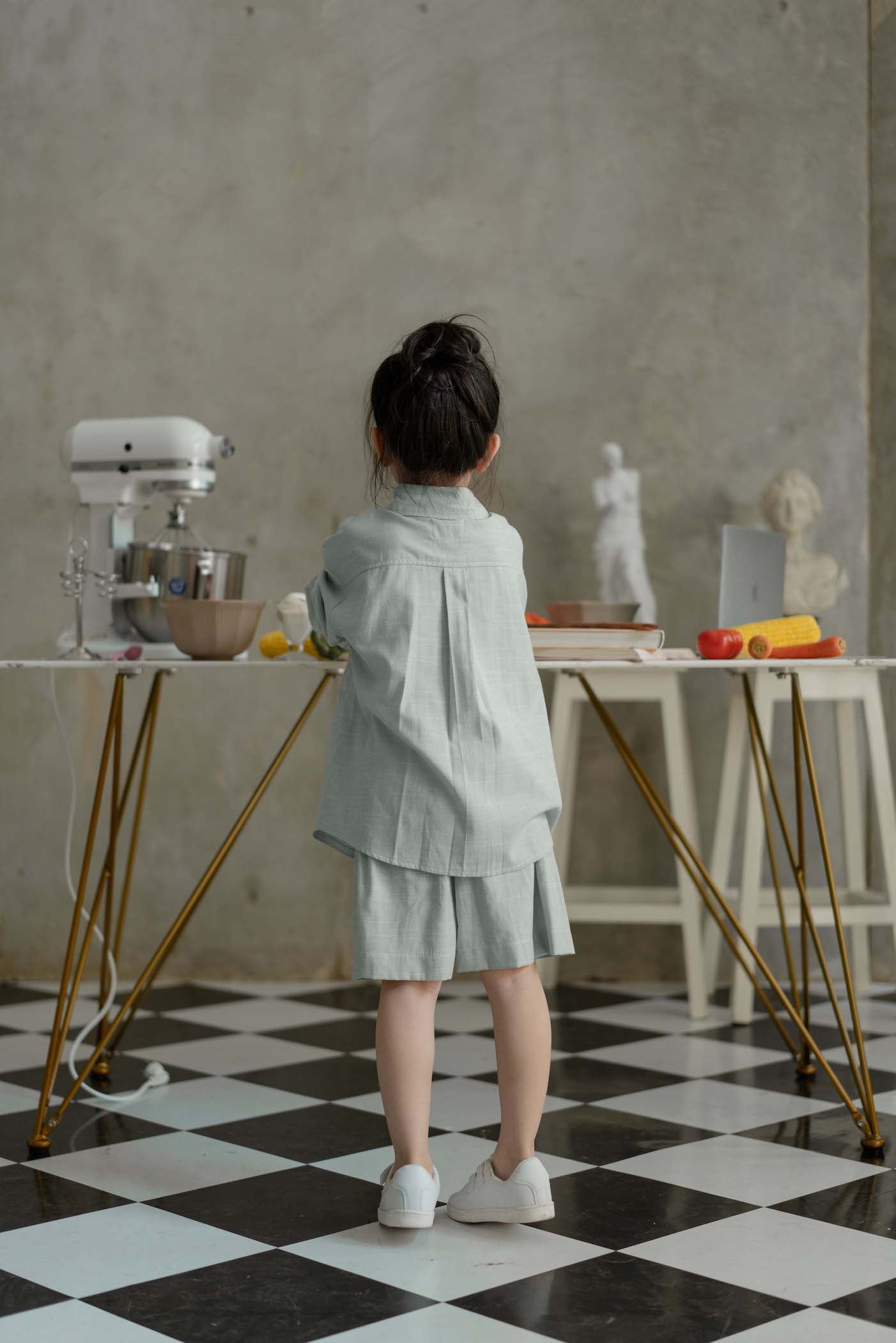 MINI LUCA TOP IN GREEN LILLY