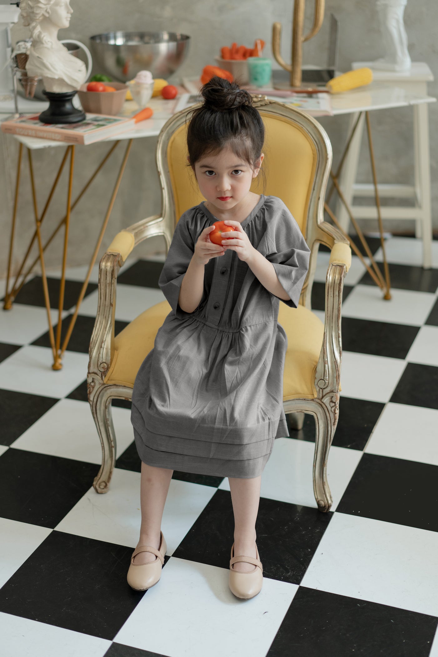 MINI LOU DRESS IN DEEP NIGHT OWL
