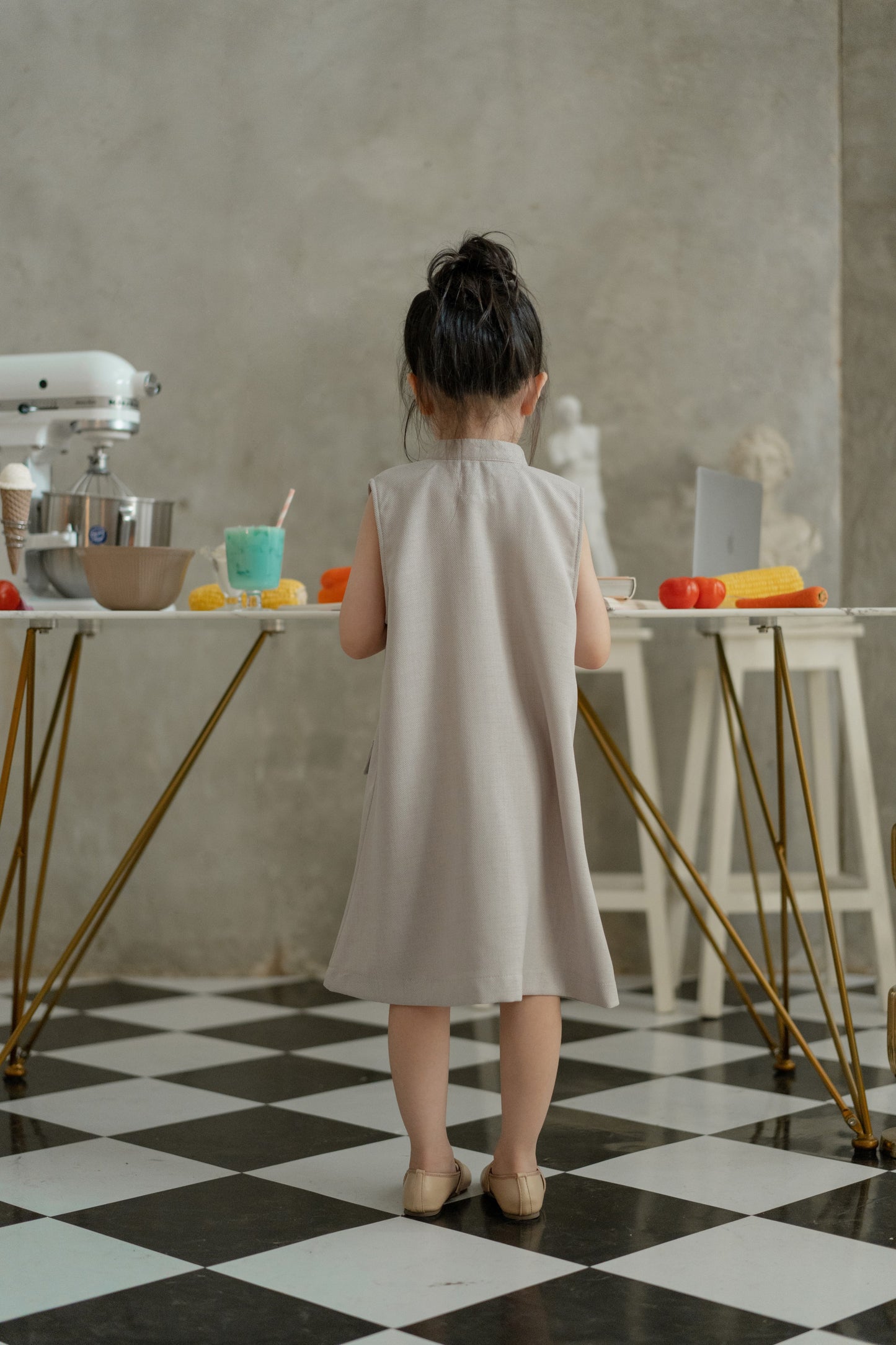 MINI GABRIELLE DRESS IN COCONUT MILK