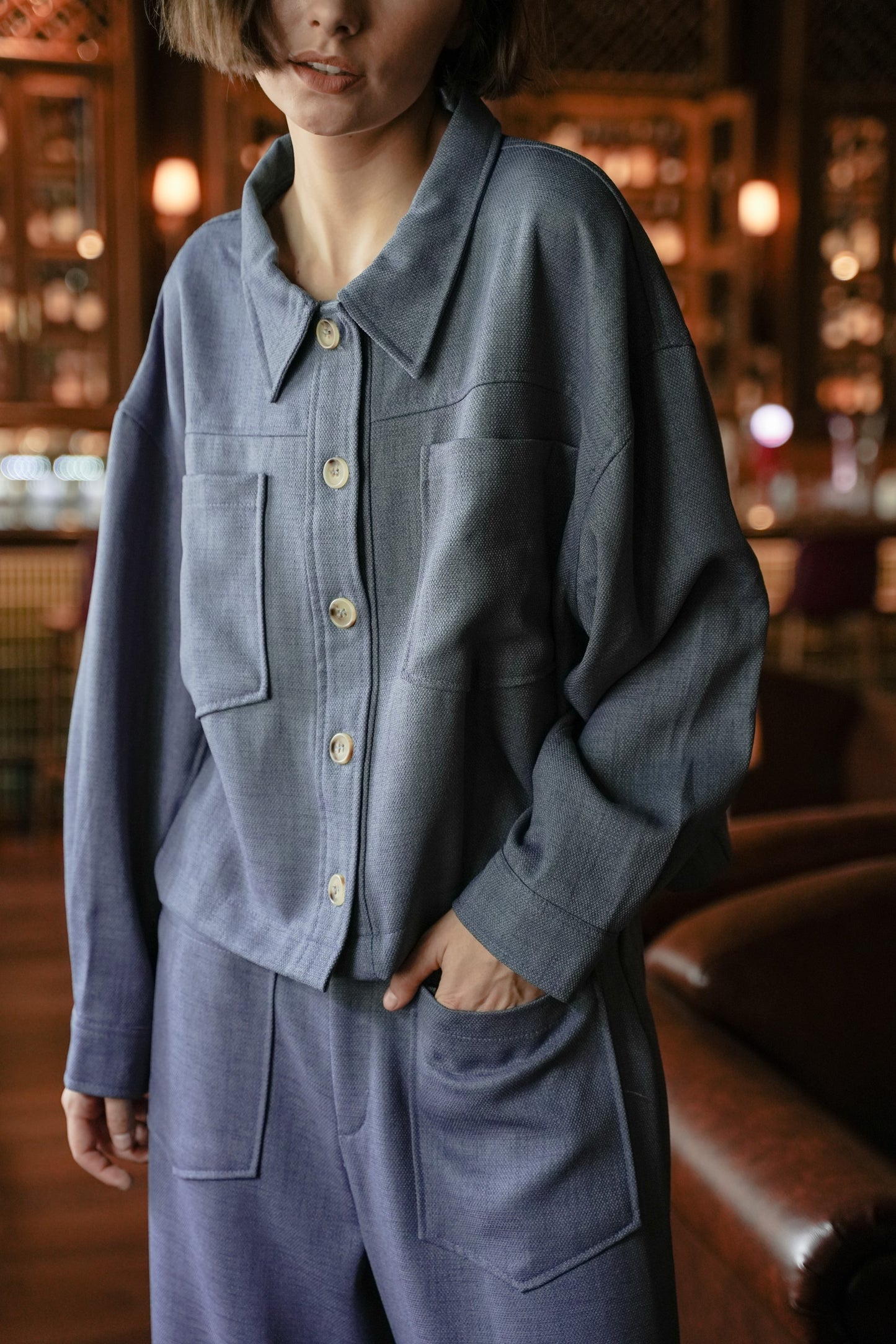 BABOR TOP IN CASHMERE BLUE