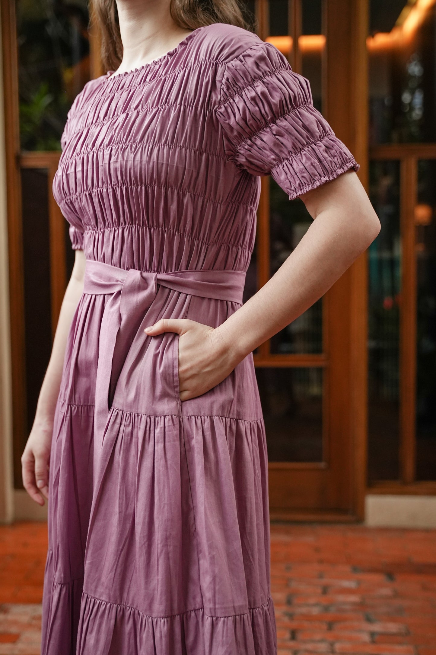 ESMEE DRESS IN LAVENDER PLUM