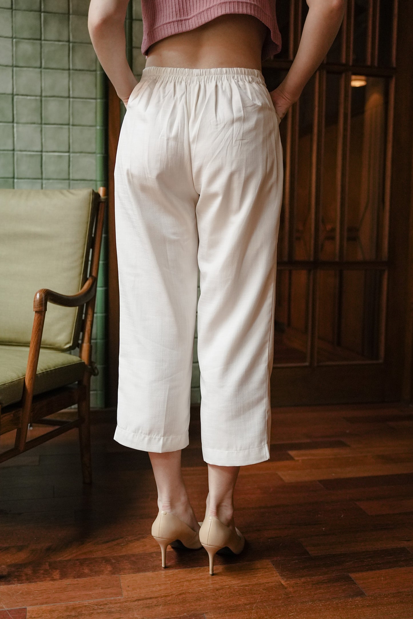 SWORD PANTS IN PEARL WHITE