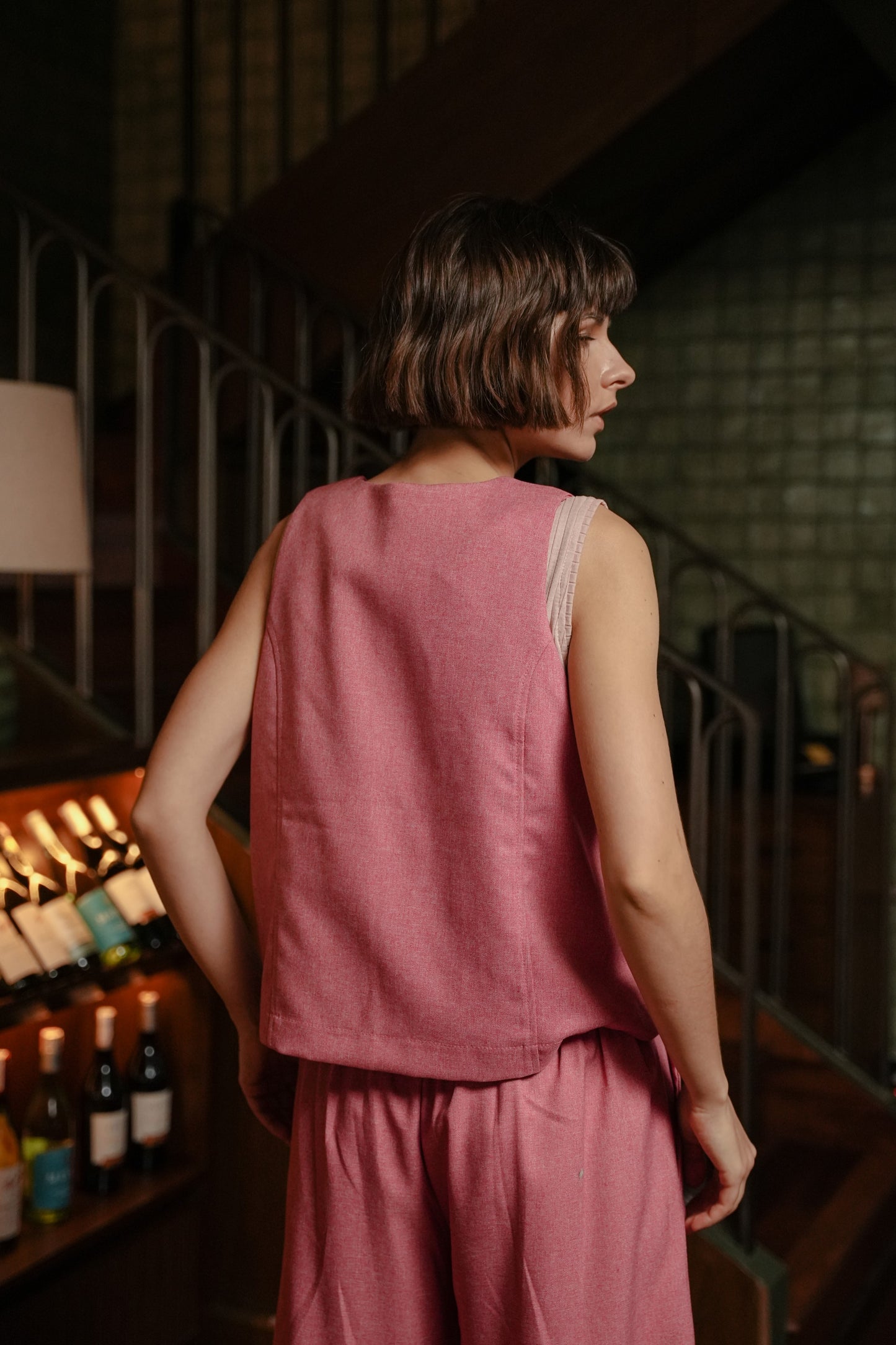 PIPER VEST IN DEWBERRY